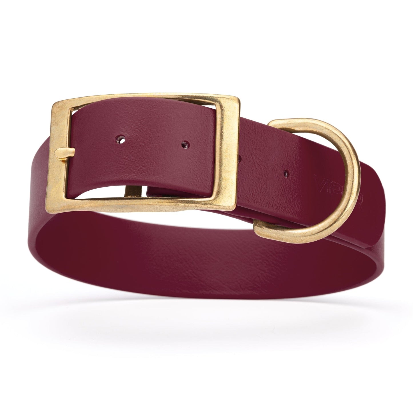 Viper Biothane Waterproof Dog Collar - Brass Hardware - 1.5in Wide - Size XXL (24" - 28")