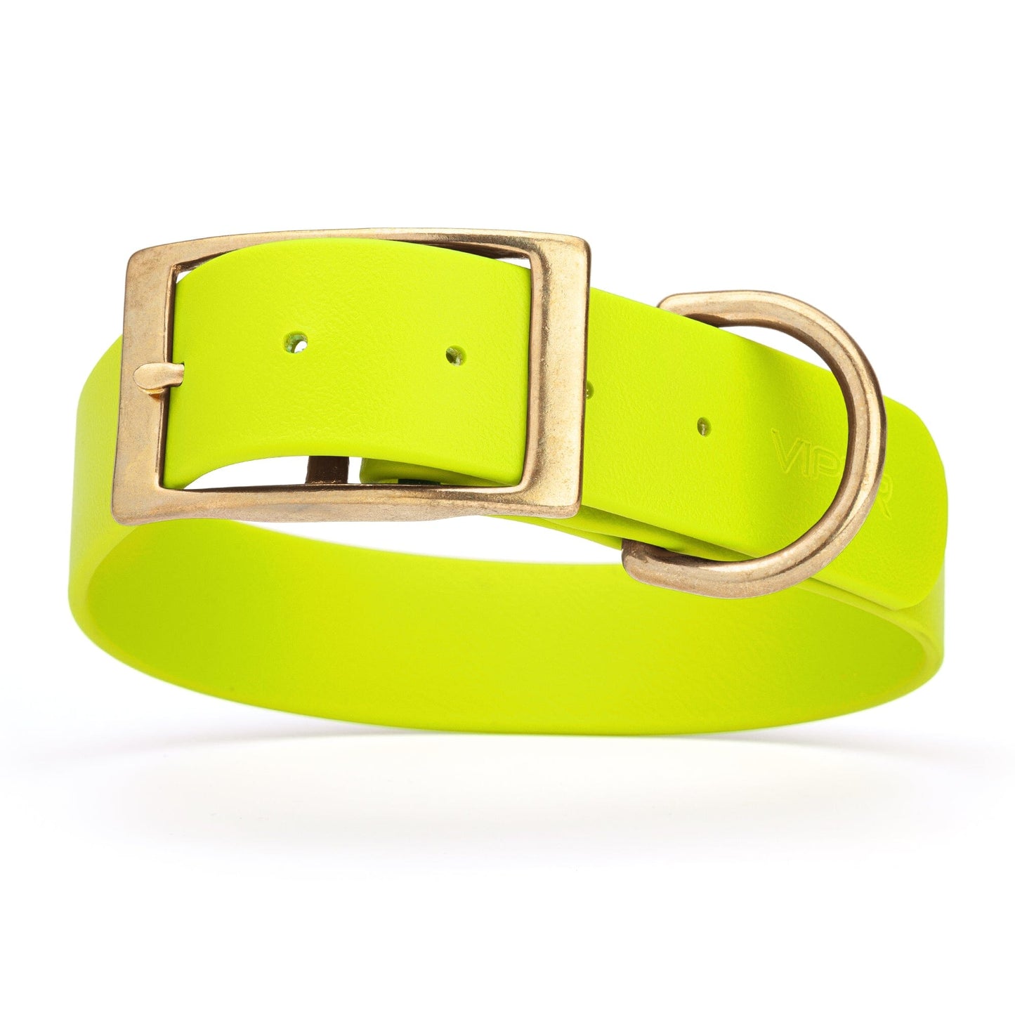 Viper Biothane Waterproof Dog Collar - Brass Hardware - 1.5in Wide - Size XXL (24" - 28")