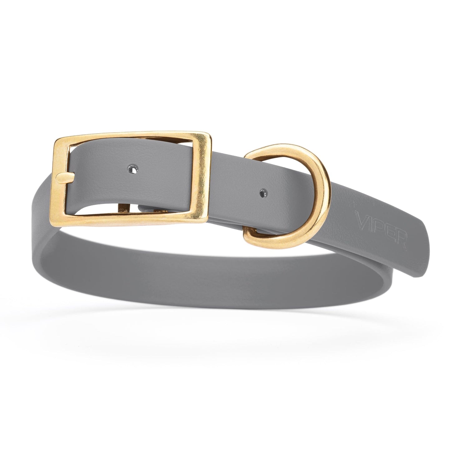 Viper Biothane Waterproof Dog Collar - Brass Hardware - Size XL (22" - 25")