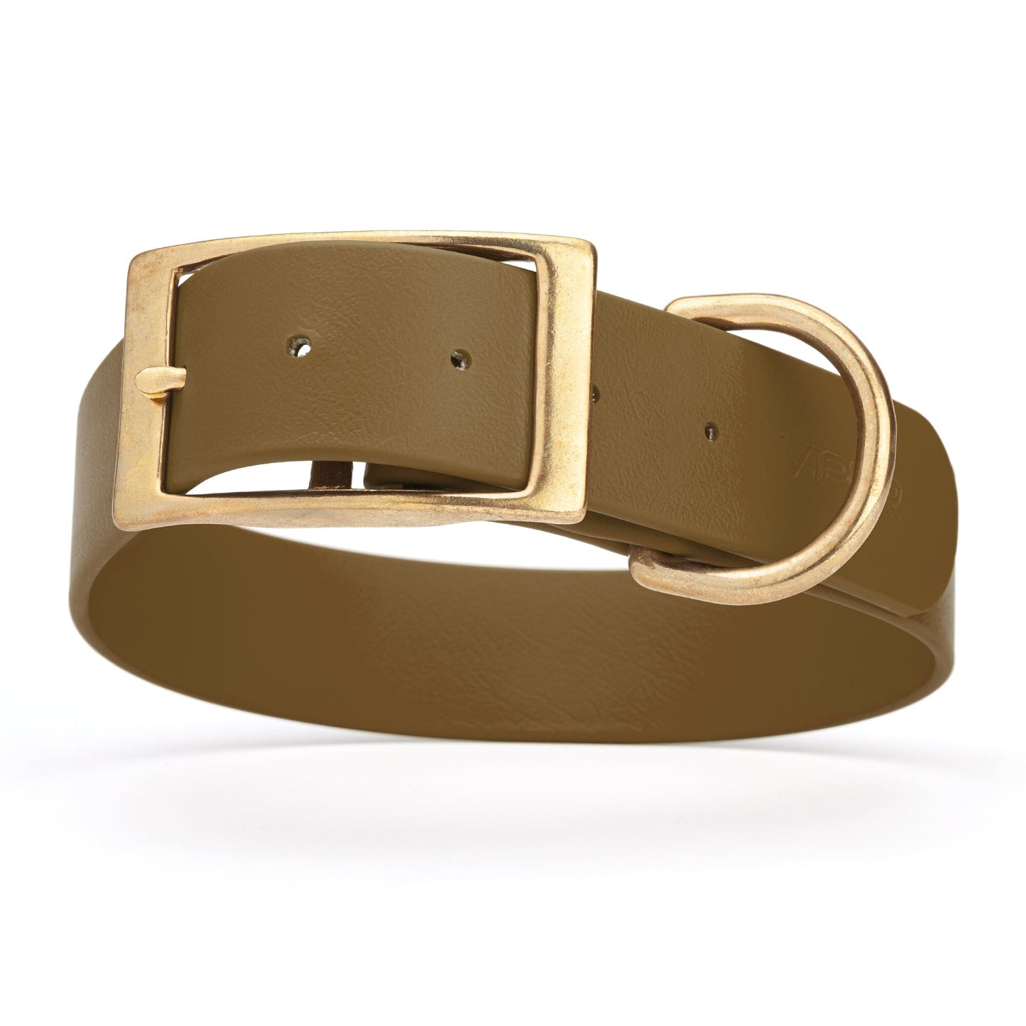 Viper Biothane Waterproof Dog Collar - Brass Hardware - 1.5in Wide - Size XXL (24" - 28")