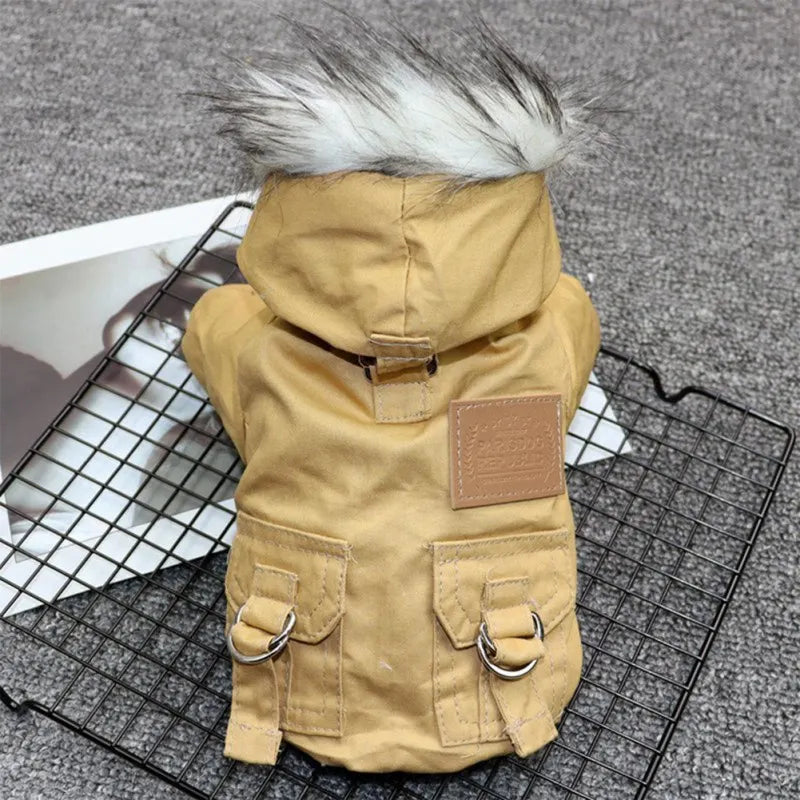Winter Pet jacket and Faux Fur Collar