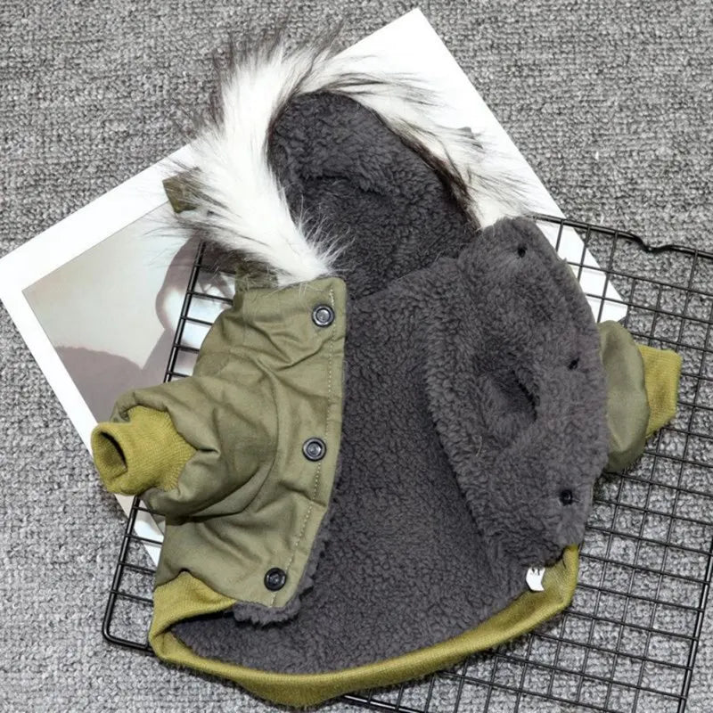 Winter Pet jacket and Faux Fur Collar