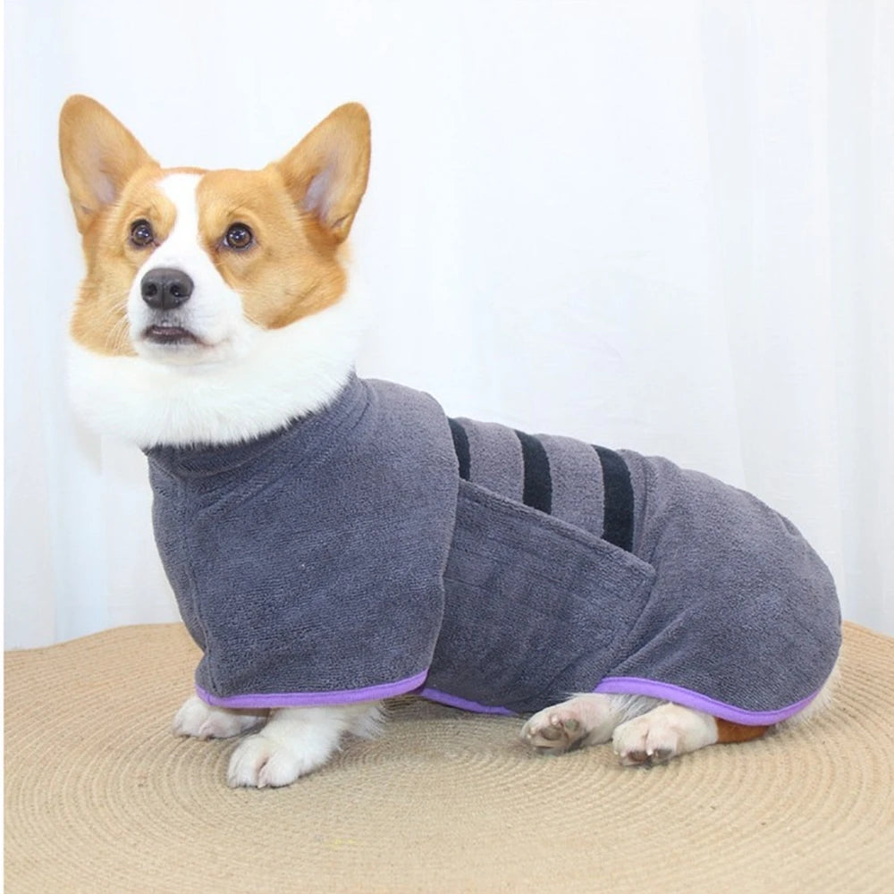 Dog Bathrobe And Towel