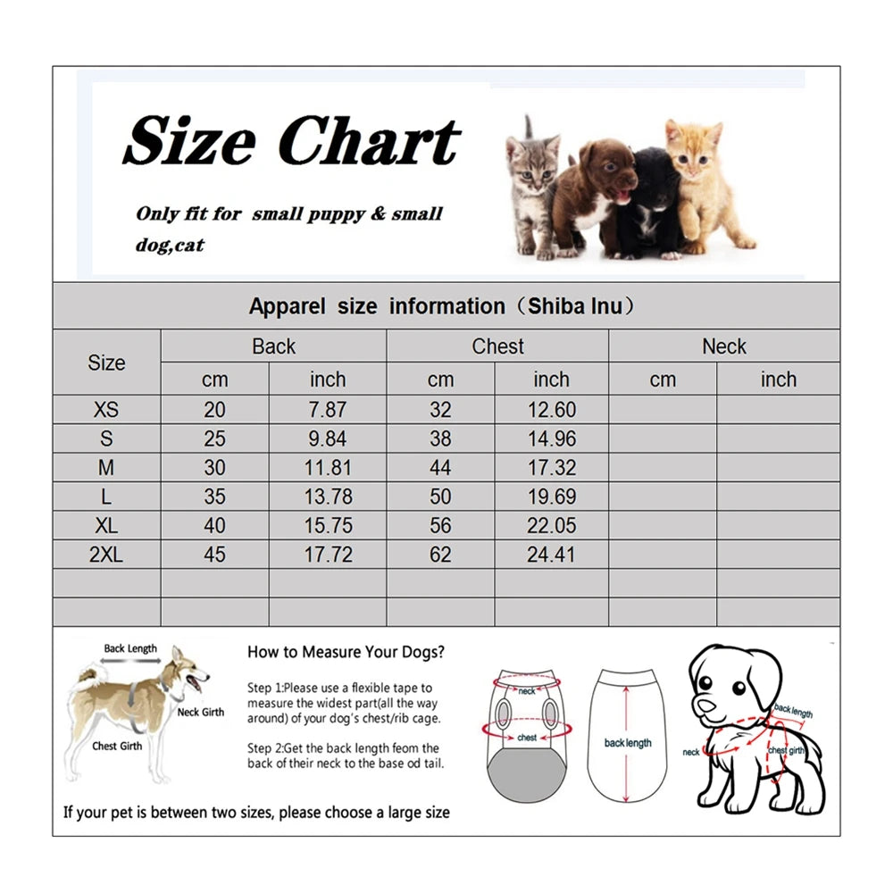 Cute Colorful Pet Clothing