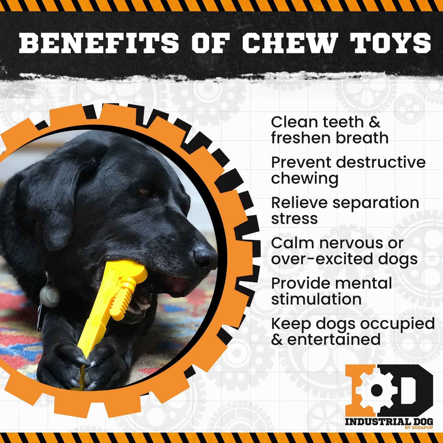Pipe Wrench Ultra Durable Nylon Dog Chew Toy