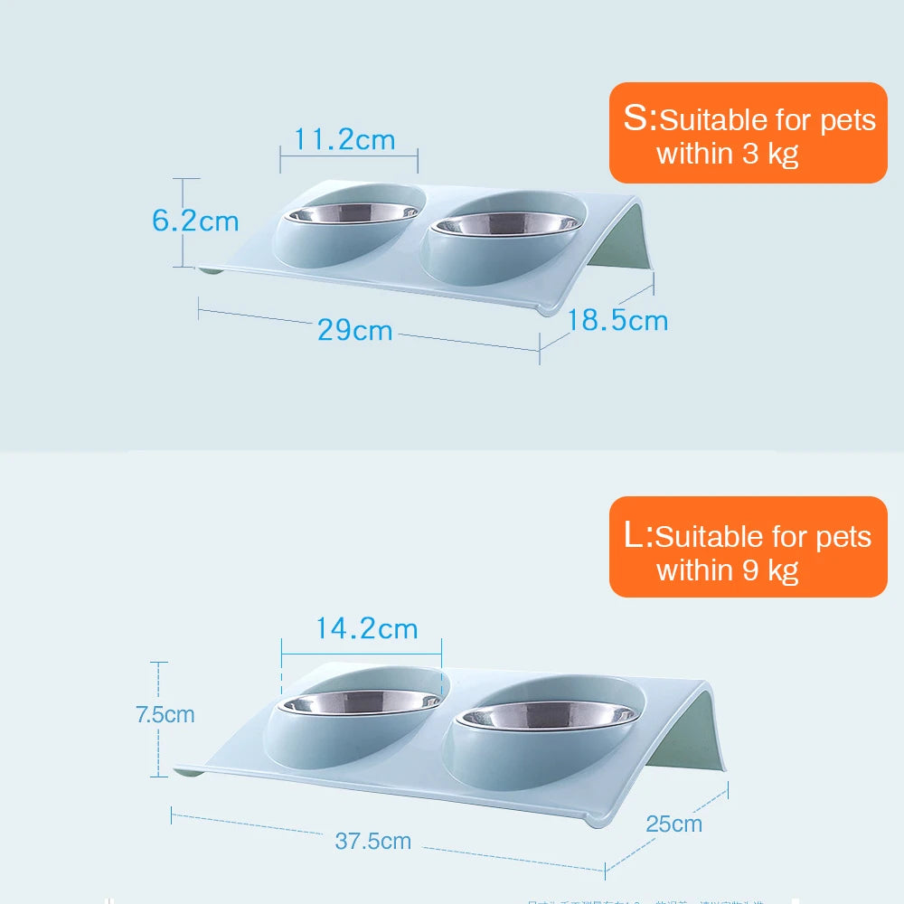 Stainless Steel Pet Double Bowl