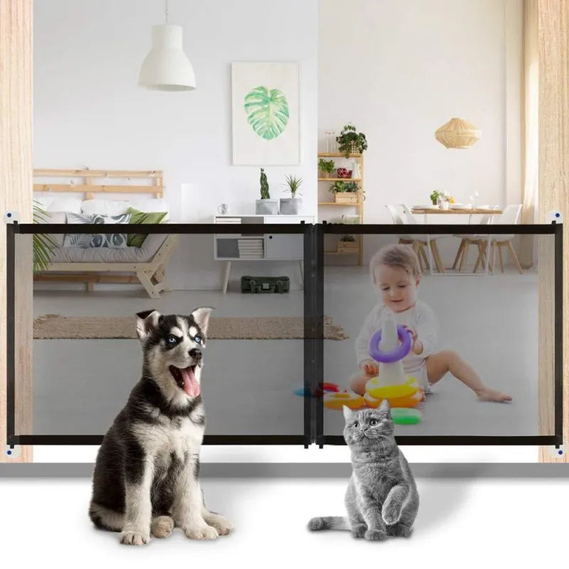 Pet Safety Gate Breathable Mesh Enclosure