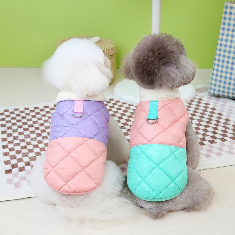Winter Warm Dog Jacket, Windproof Fur Collar