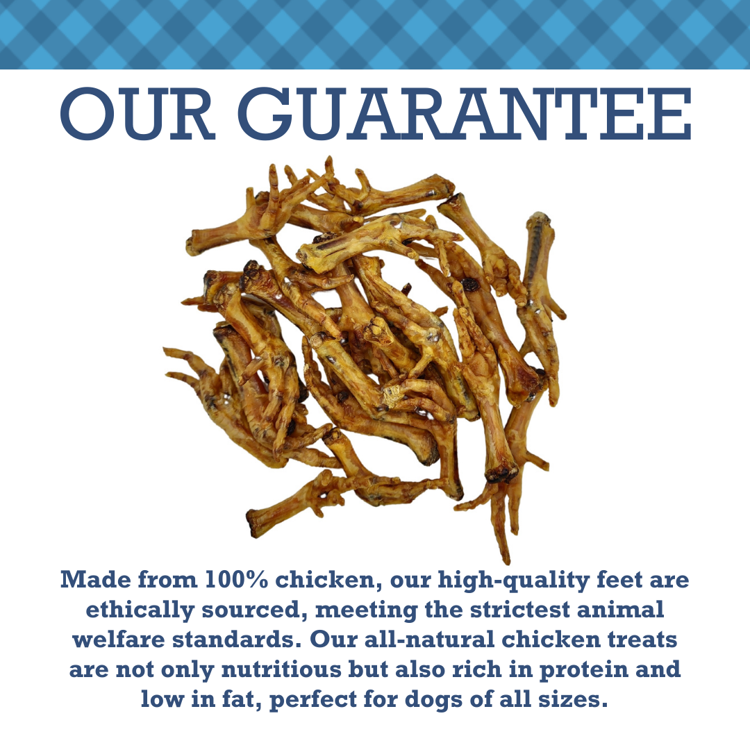 Country Living All-Natural Chicken Feet Dog Treats, Crunchy Snacks for Joint Support – (20-Pack)