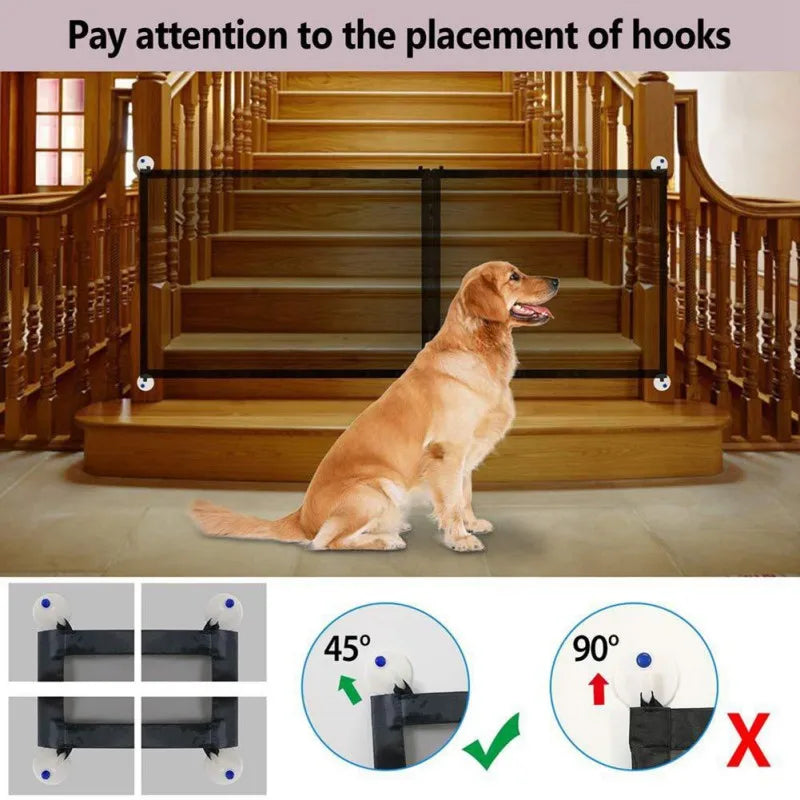 Pet Safety Gate Breathable Mesh Enclosure