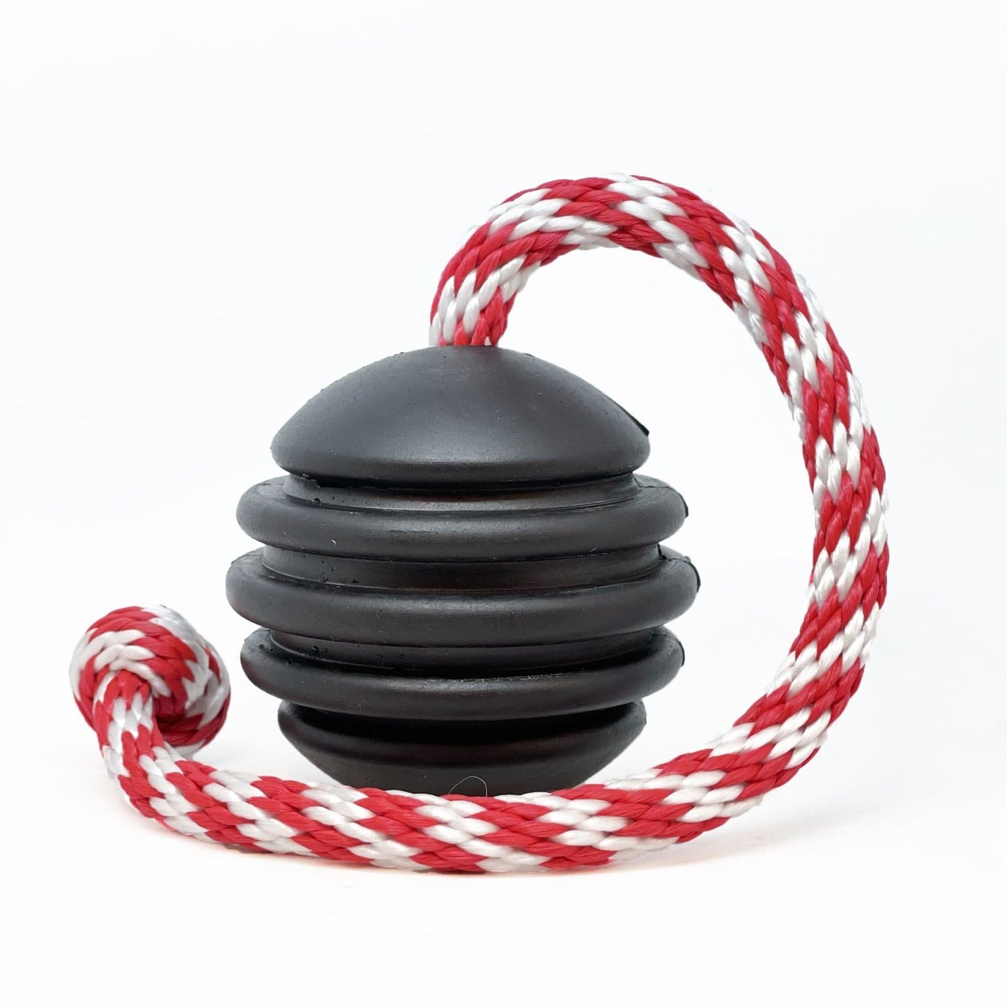 USA-K9 Magnum Black Stars and Stripes Ultra-Durable Rubber Chew Toy, Reward Toy, Tug Toy, and Retrieving Toy - Black