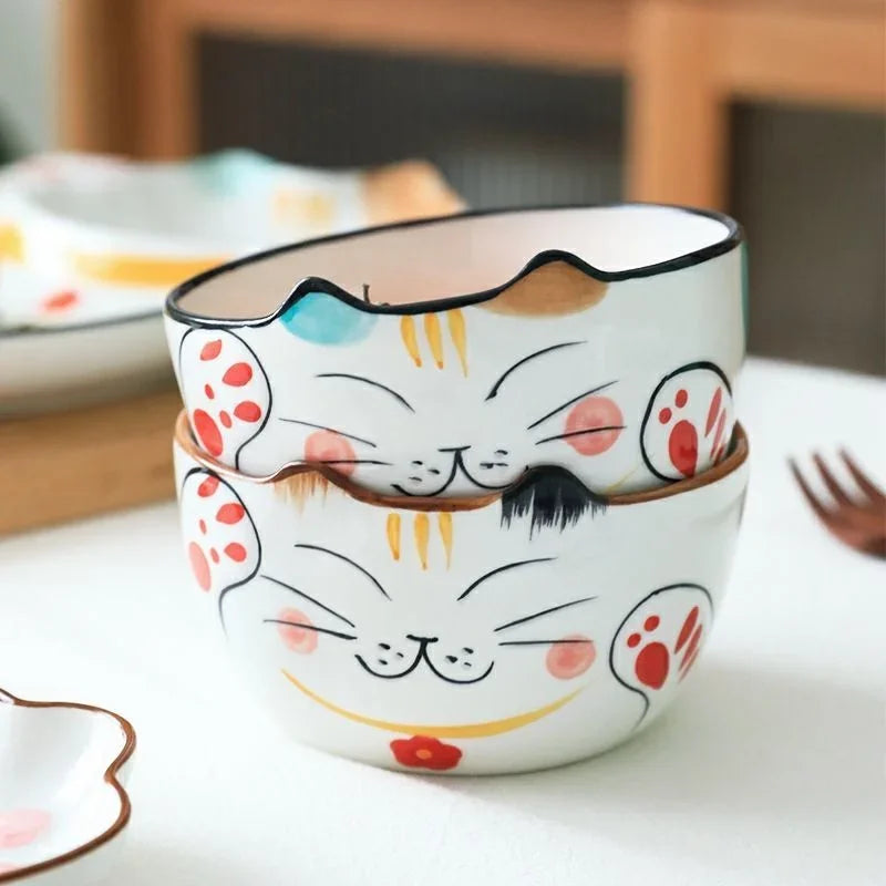 Beautiful Cartoon Cat Plates And Dishes