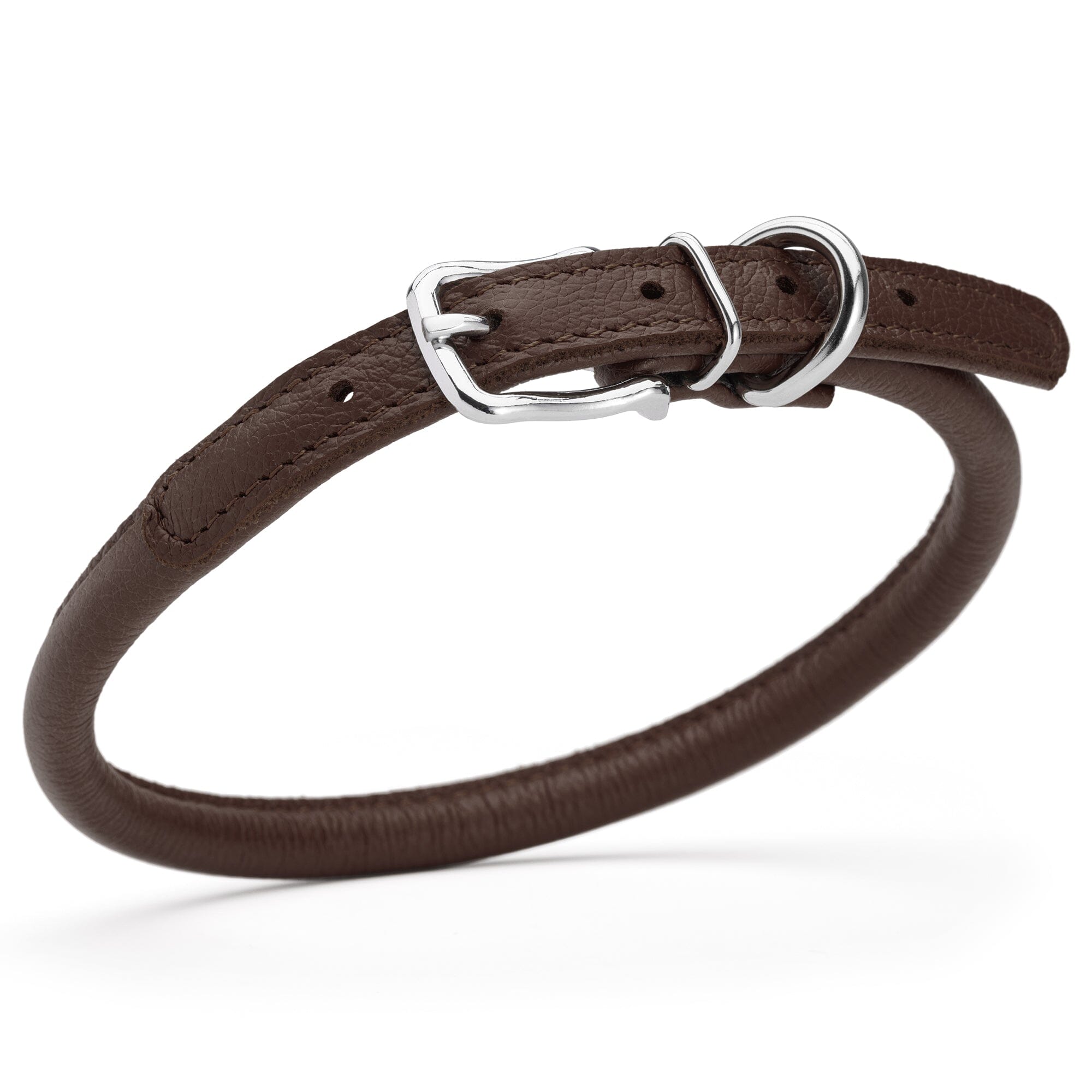 Soft Leather Round Dog Collar