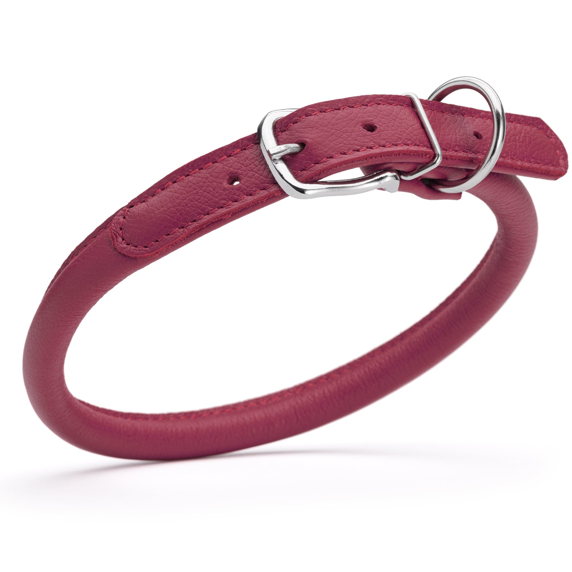Soft Leather Round Dog Collar
