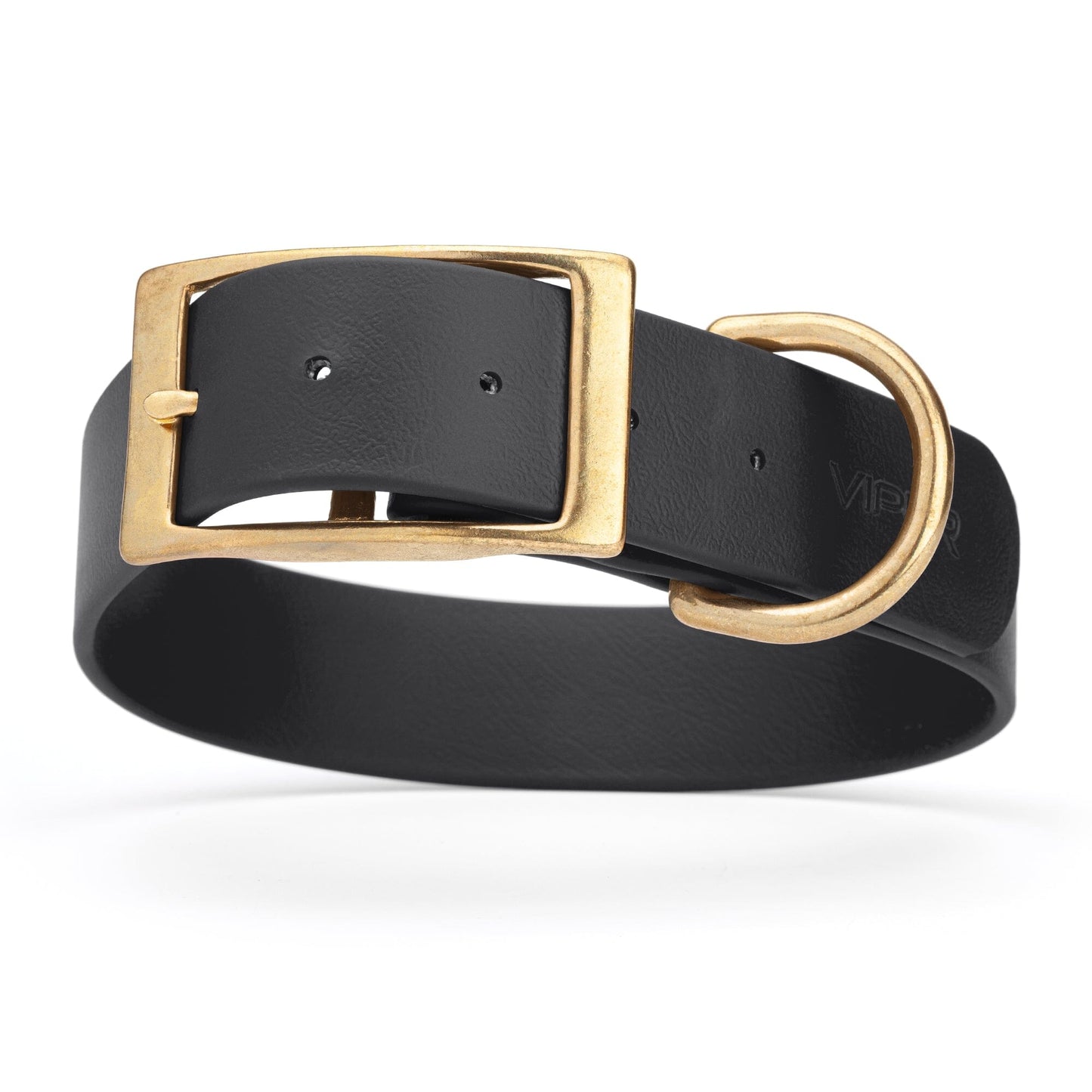 Viper Biothane Waterproof Dog Collar - Brass Hardware - 1.5in Wide - Size XXL (24" - 28")