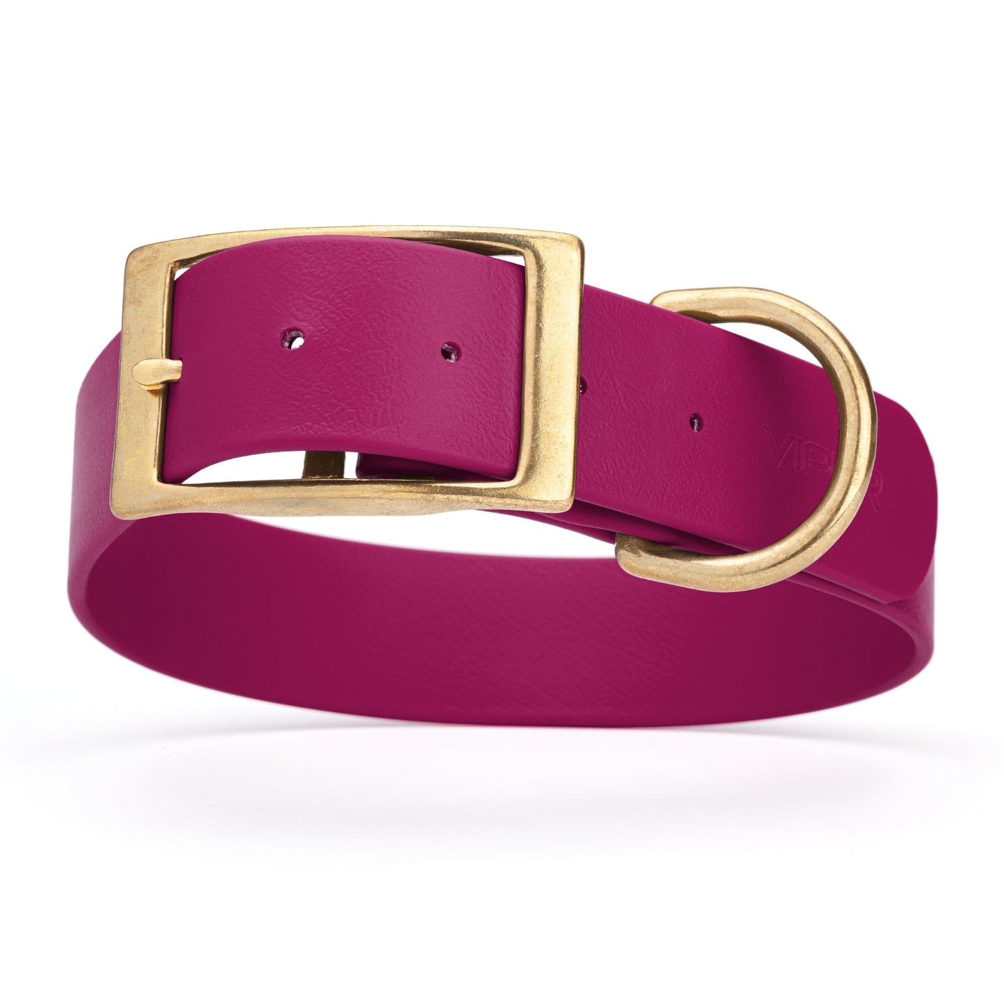 Viper Biothane Waterproof Dog Collar - Brass Hardware - 1.5in Wide - Size XXL (24" - 28")