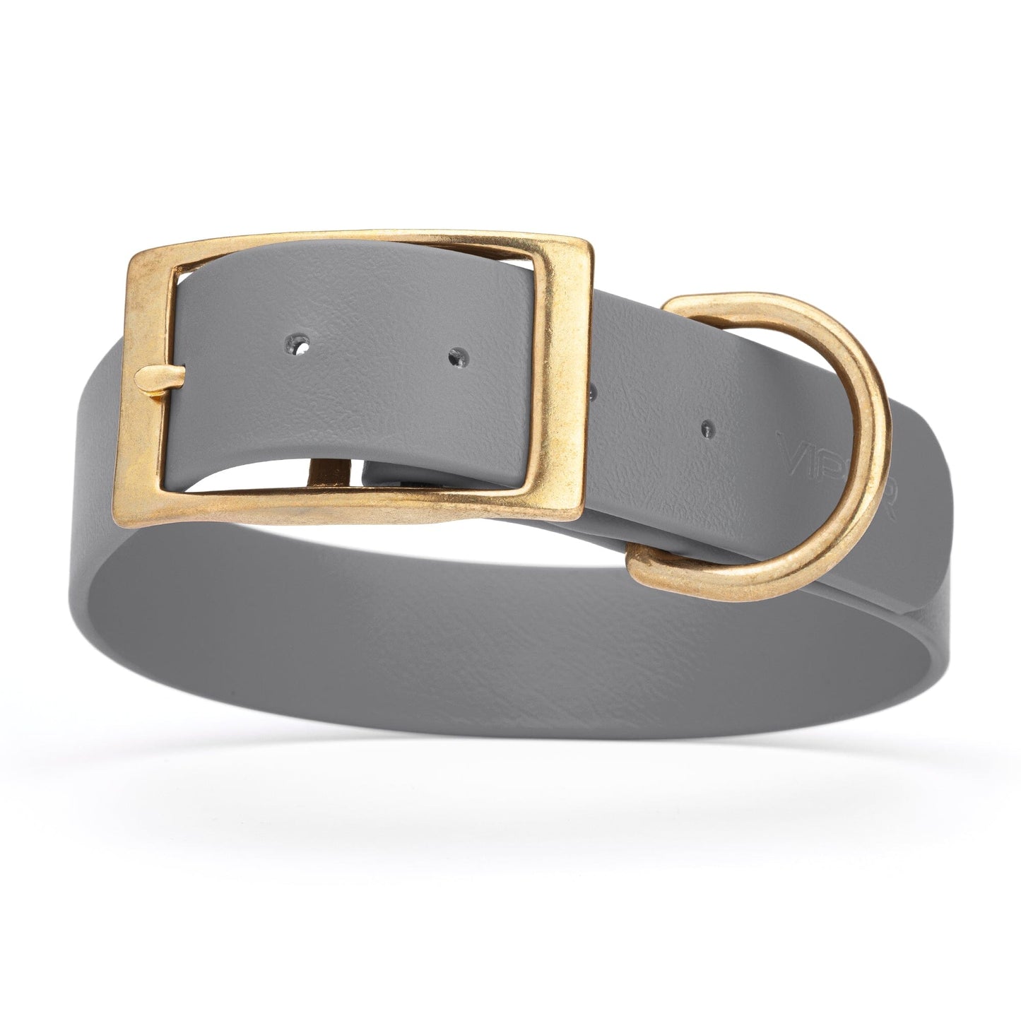 Viper Biothane Waterproof Dog Collar - Brass Hardware - 1.5in Wide - Size XXL (24" - 28")