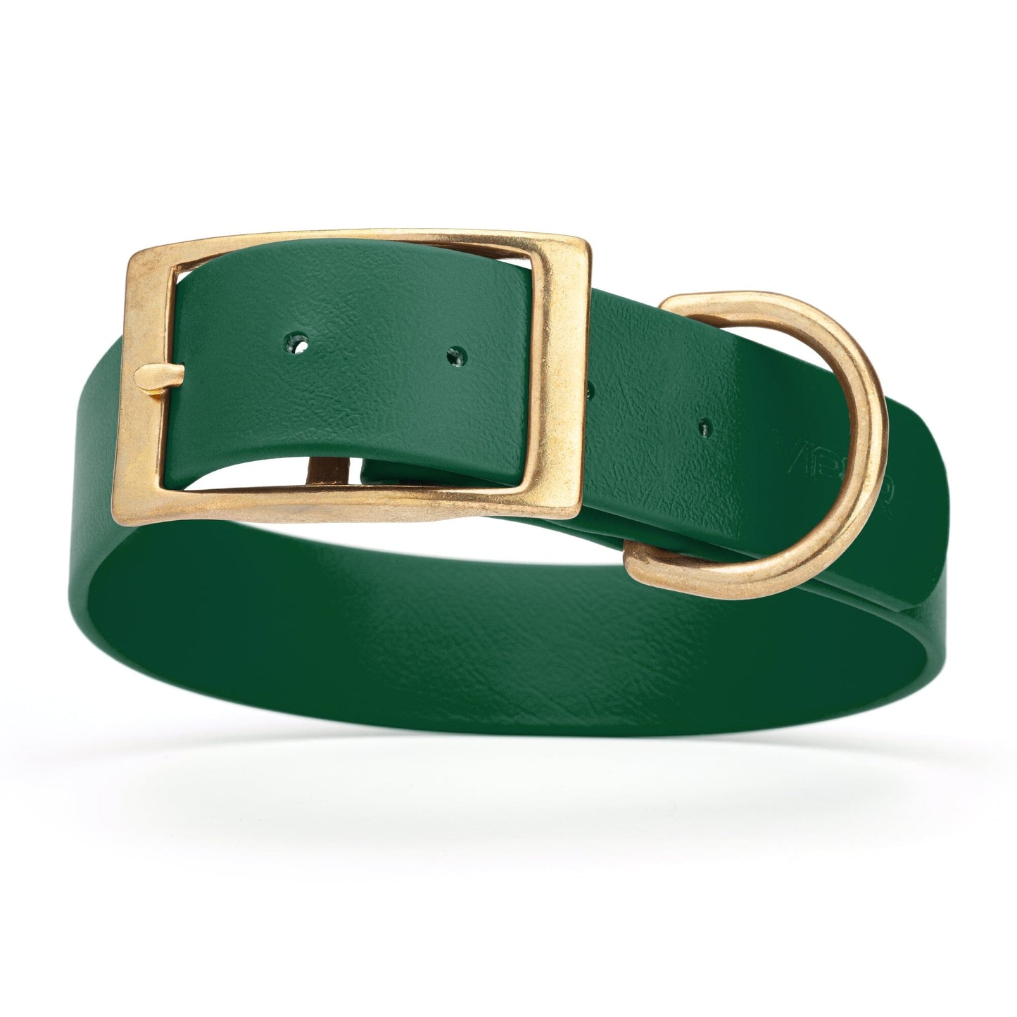 Viper Biothane Waterproof Dog Collar - Brass Hardware - 1.5in Wide - Size XXL (24" - 28")