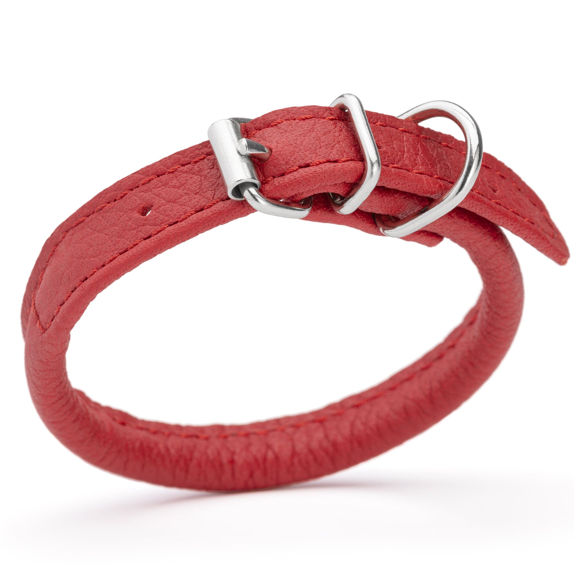 Soft Leather Round Dog Collar