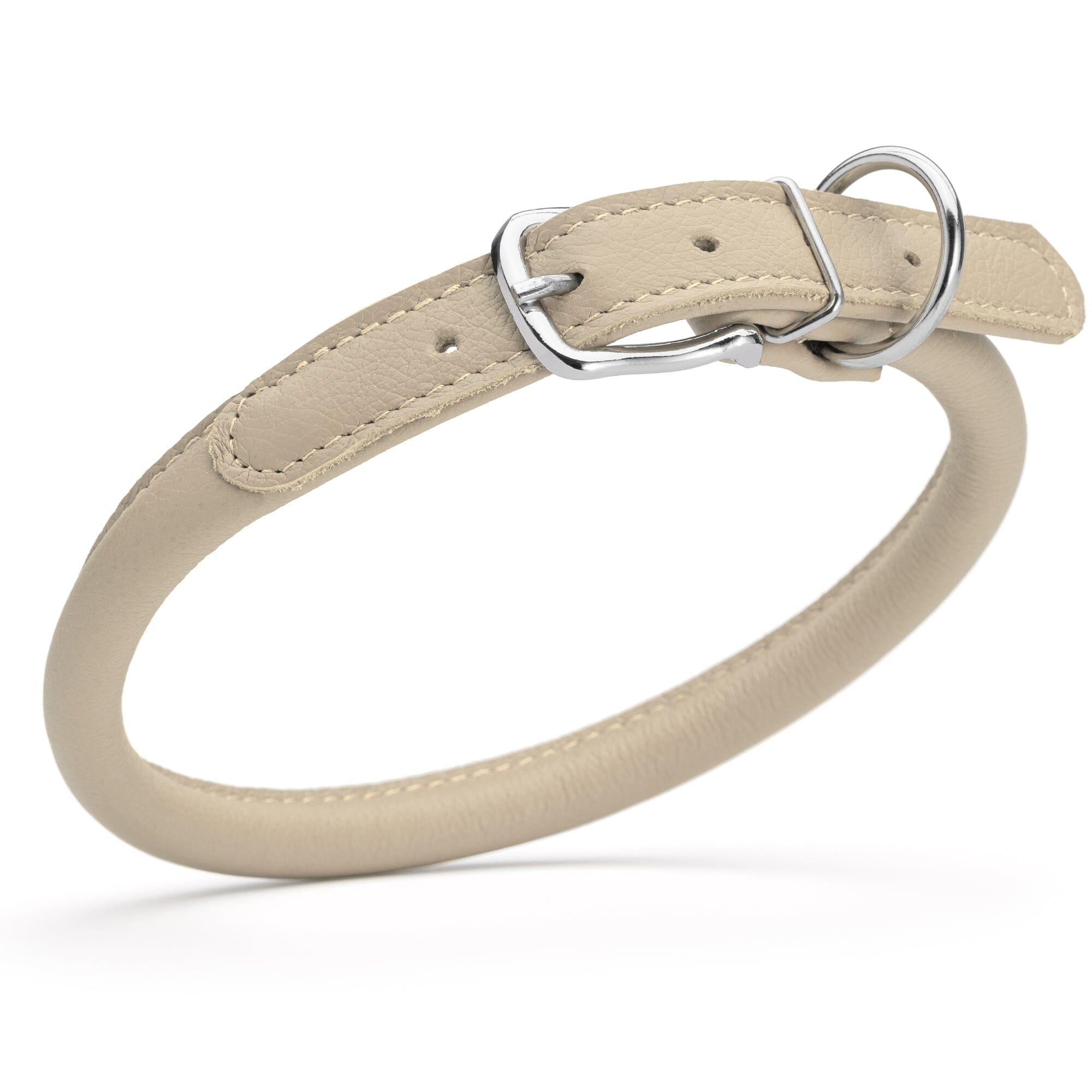 Soft Leather Round Dog Collar