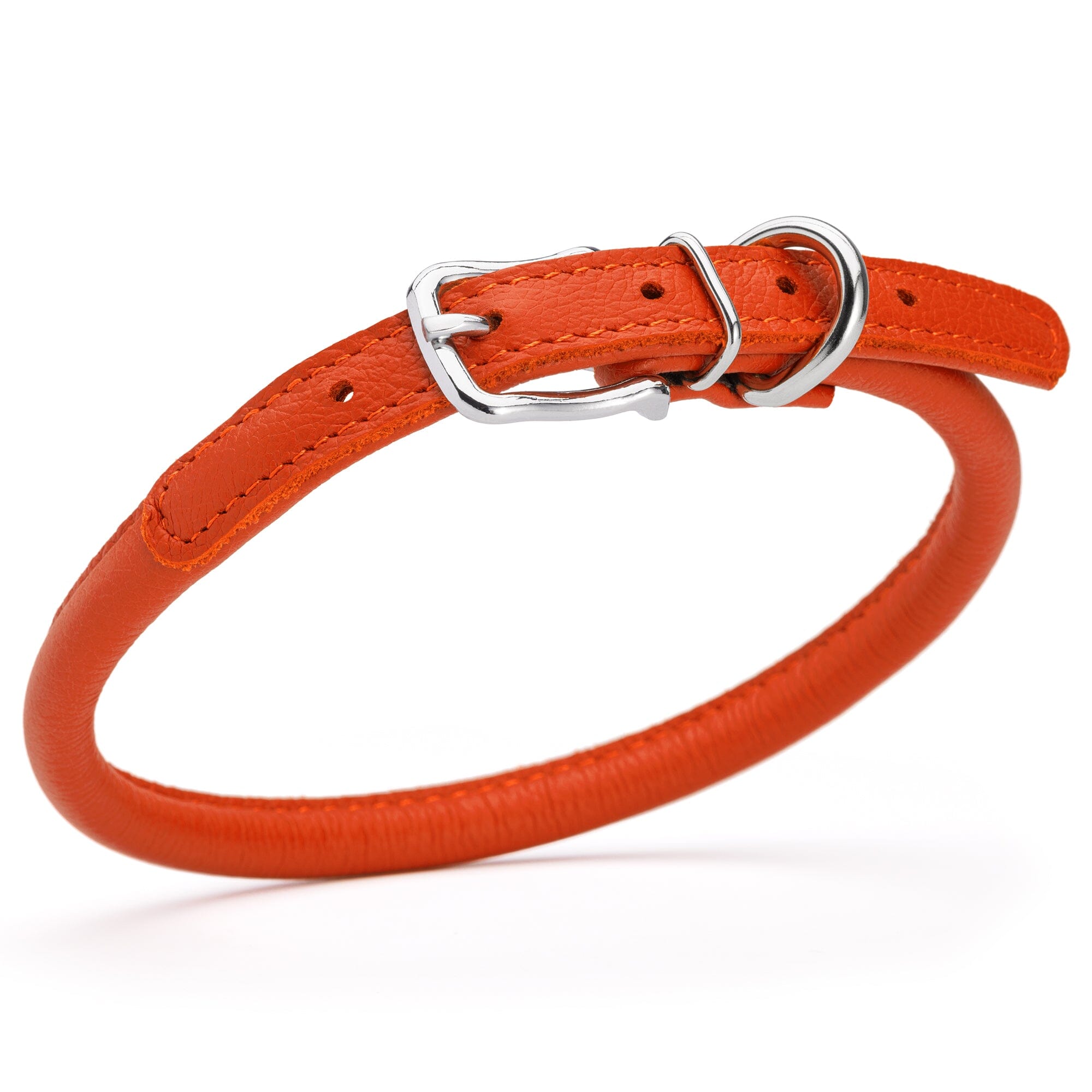 Soft Leather Round Dog Collar