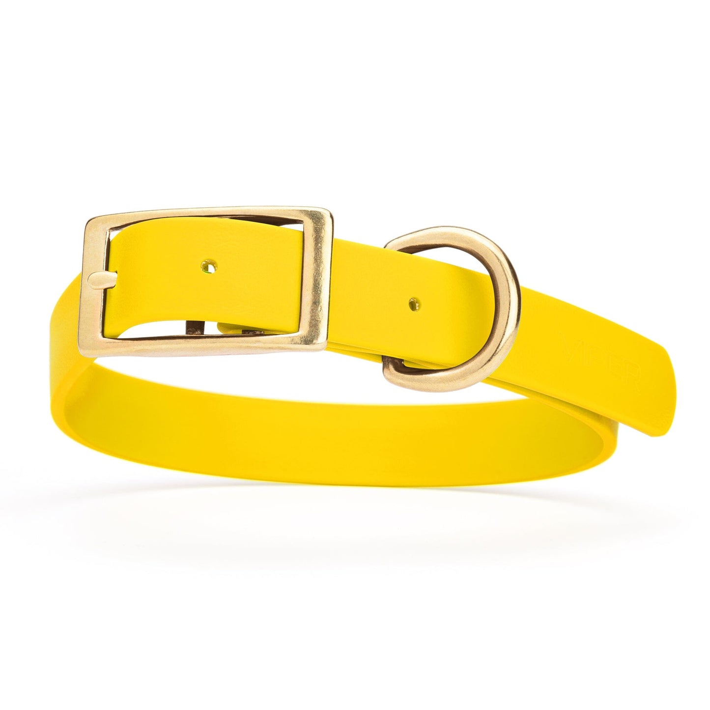 Viper Biothane Waterproof Dog Collar - Brass Hardware - Size XL (22" - 25")