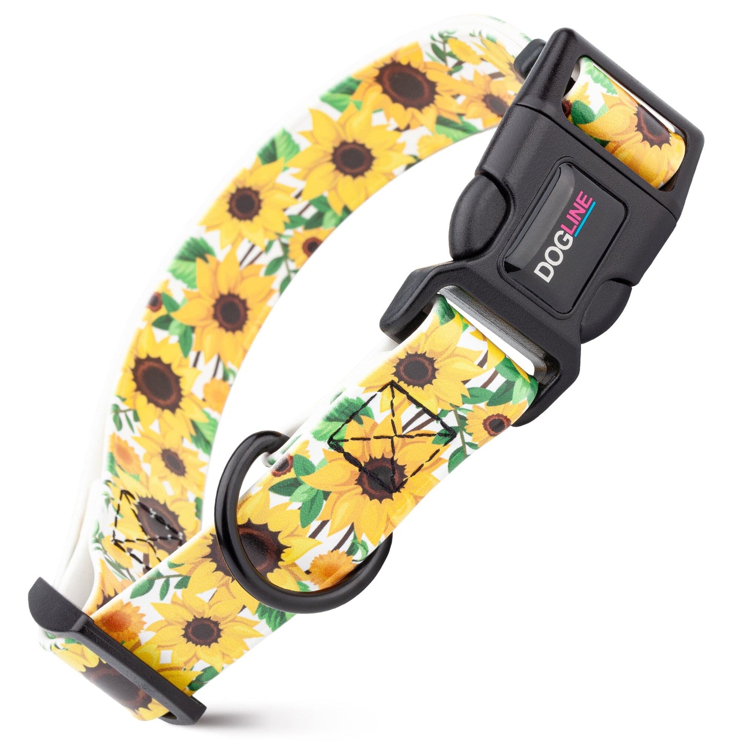 Dogline Biothane Full Color Design Printed Dog Collar with Quick Release Buckle