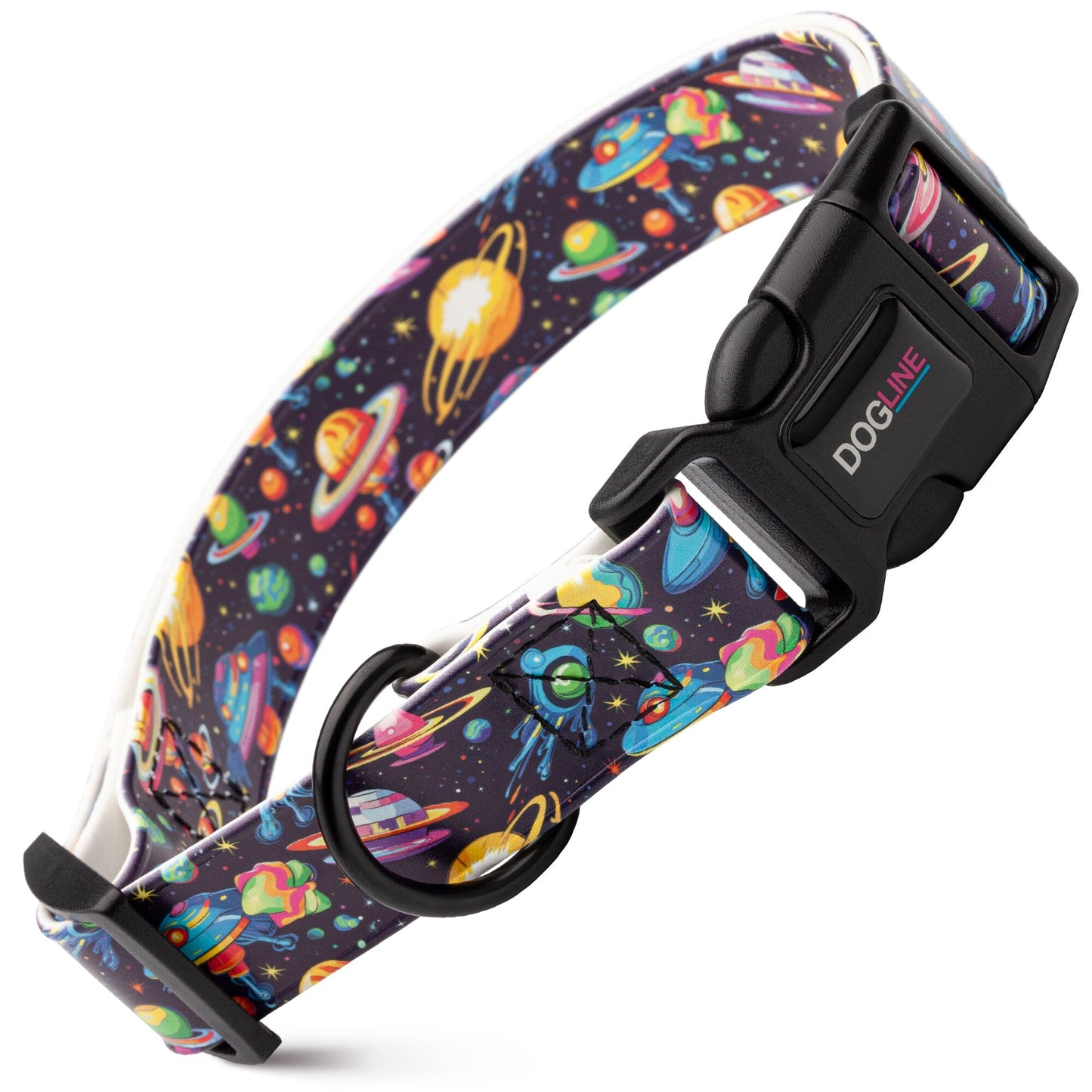 Dogline Biothane Full Color Design Printed Dog Collar with Quick Release Buckle