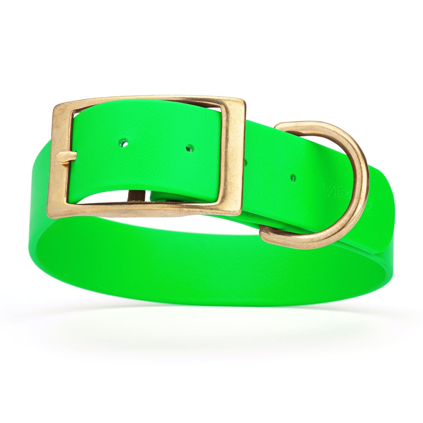 Viper Biothane Waterproof Dog Collar - Brass Hardware - 1.5in Wide - Size XXL (24" - 28")