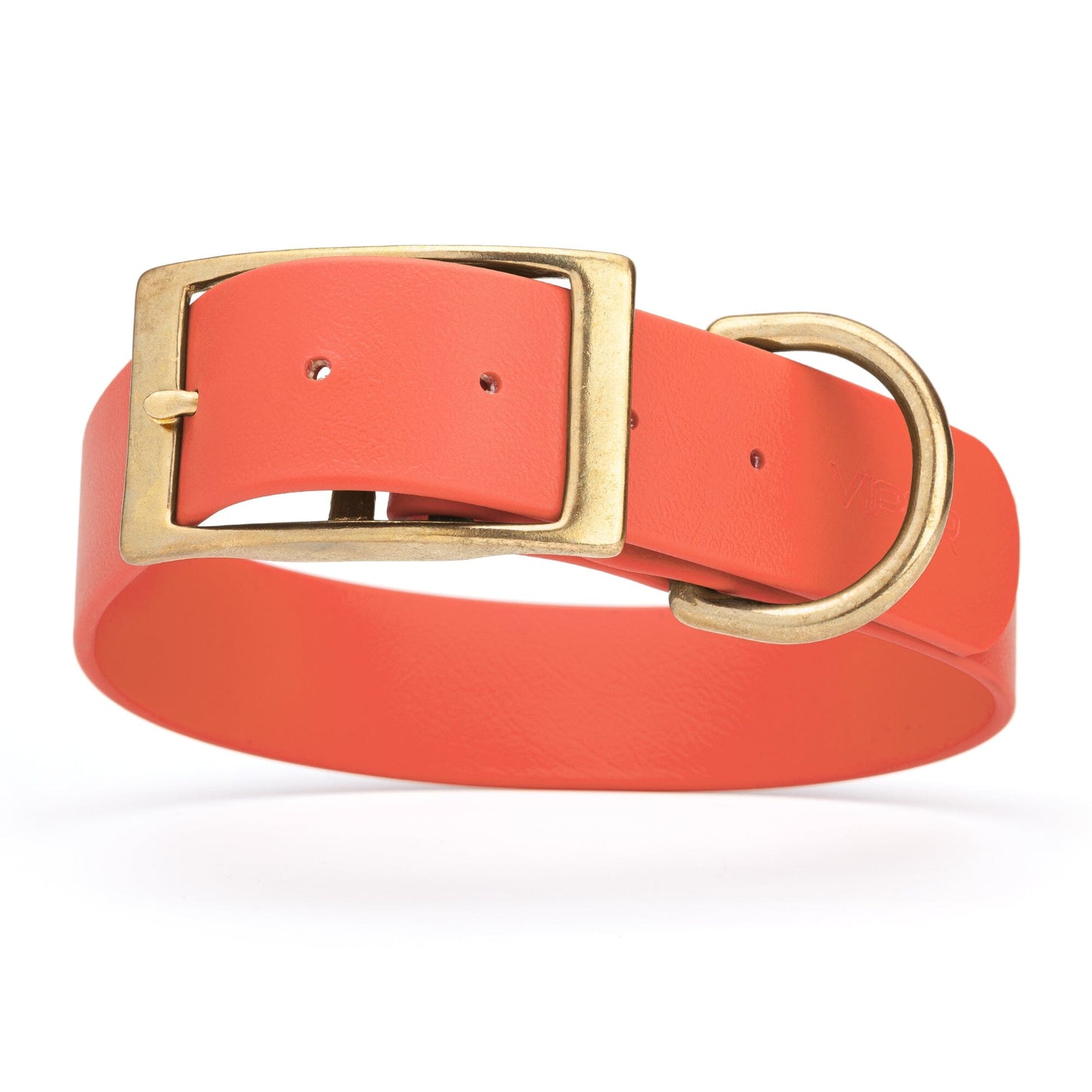 Viper Biothane Waterproof Dog Collar - Brass Hardware - 1.5in Wide - Size XXL (24" - 28")
