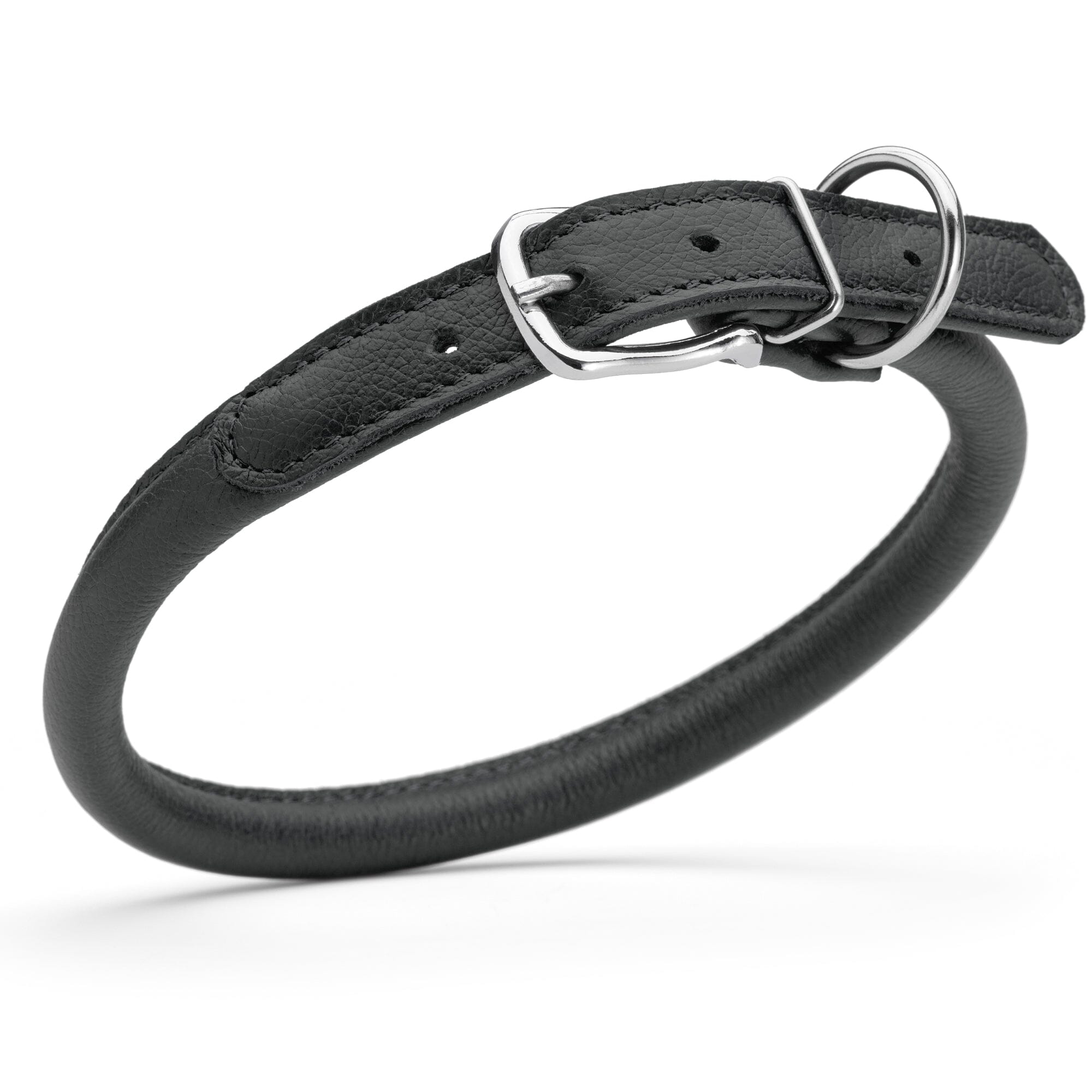 Soft Leather Round Dog Collar