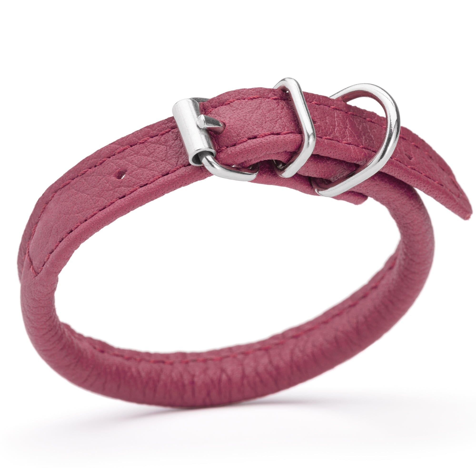 Soft Leather Round Dog Collar