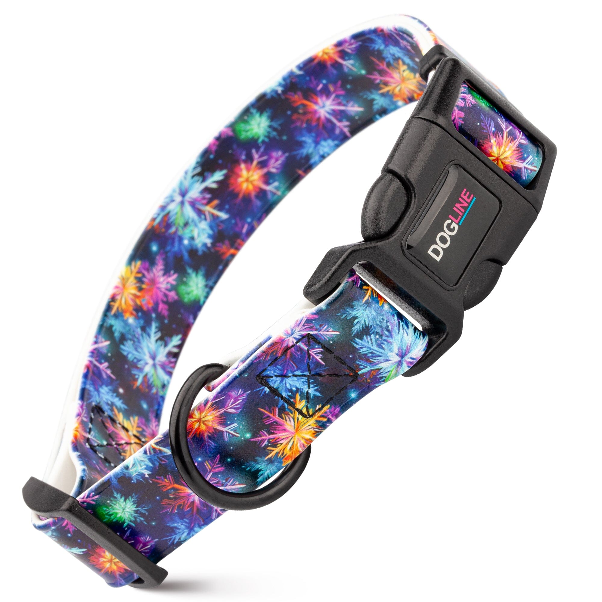 Dogline Biothane Full Color Design Printed Dog Collar with Quick Release Buckle