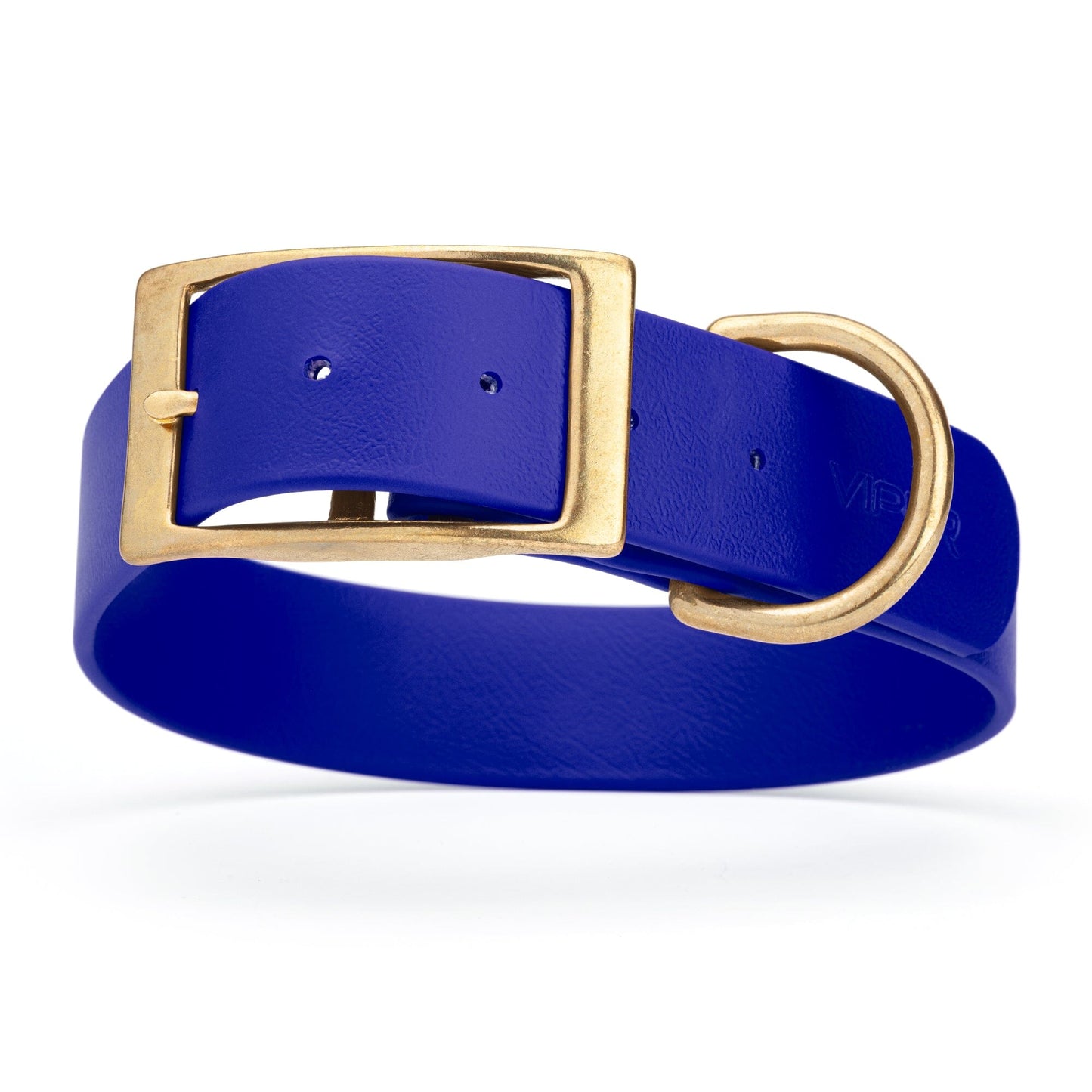 Viper Biothane Waterproof Dog Collar - Brass Hardware - 1.5in Wide - Size XXL (24" - 28")