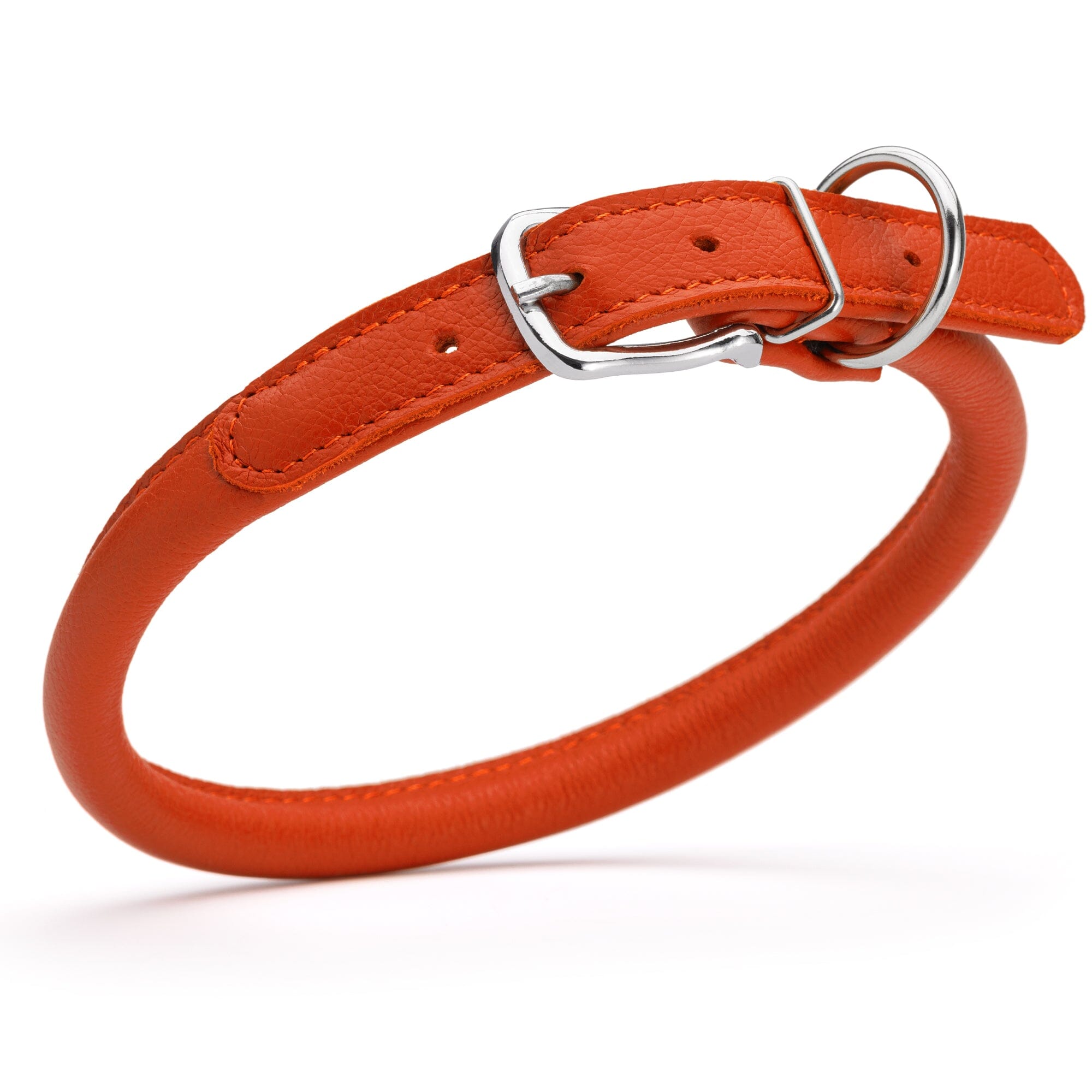 Soft Leather Round Dog Collar