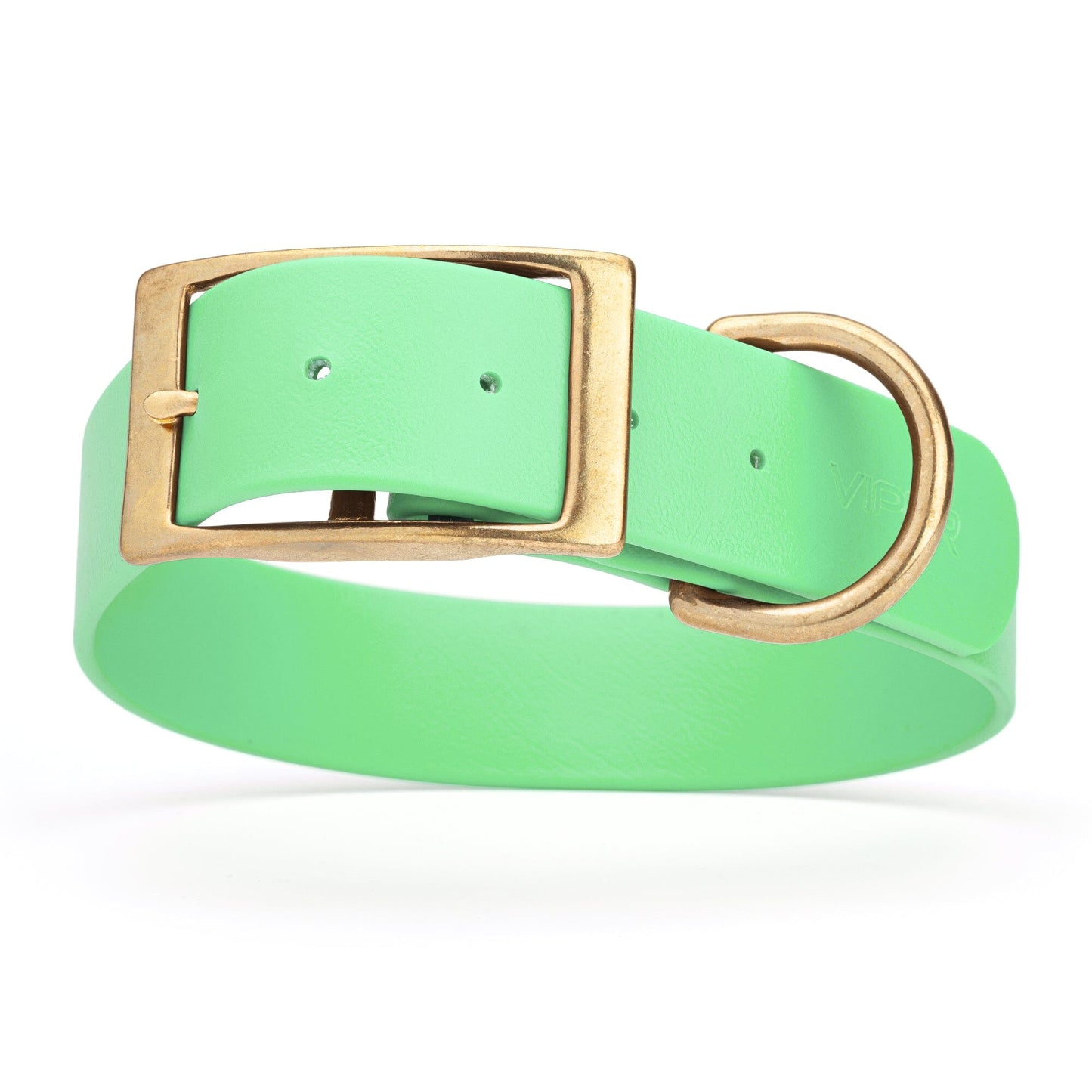 Viper Biothane Waterproof Dog Collar - Brass Hardware - 1.5in Wide - Size XXL (24" - 28")