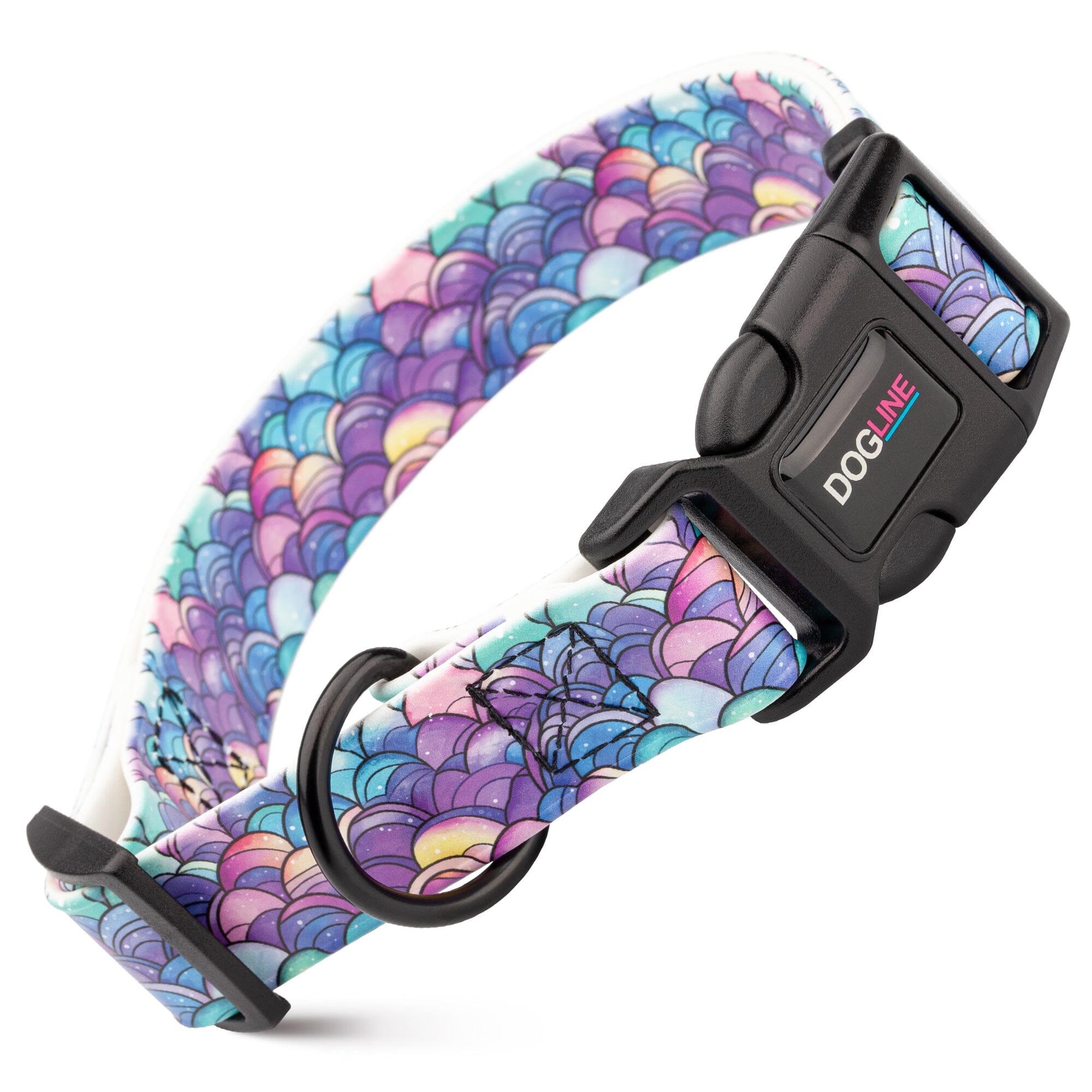 Dogline Biothane Full Color Design Printed Dog Collar with Quick Release Buckle