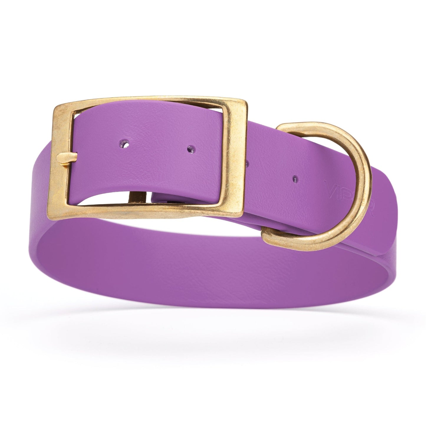 Viper Biothane Waterproof Dog Collar - Brass Hardware - 1.5in Wide - Size XXL (24" - 28")