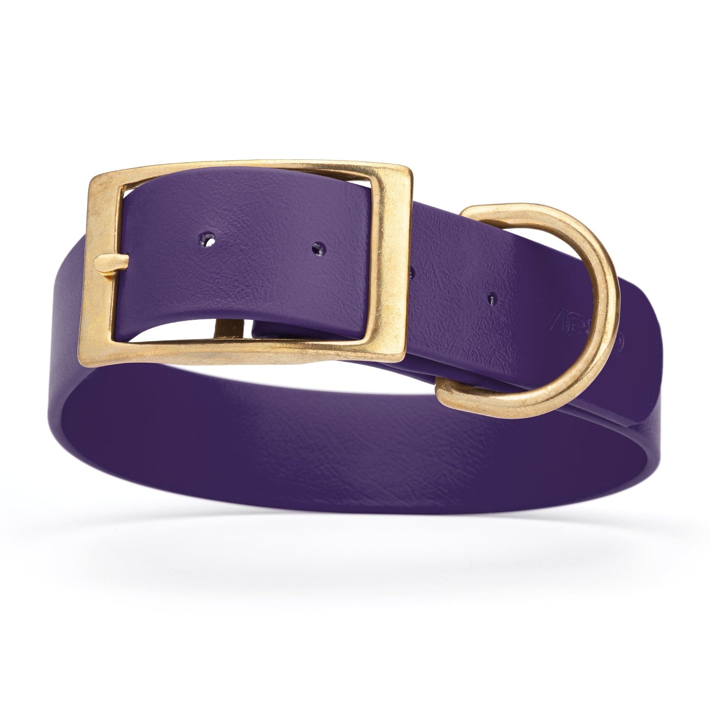 Viper Biothane Waterproof Dog Collar - Brass Hardware - 1.5in Wide - Size XXL (24" - 28")