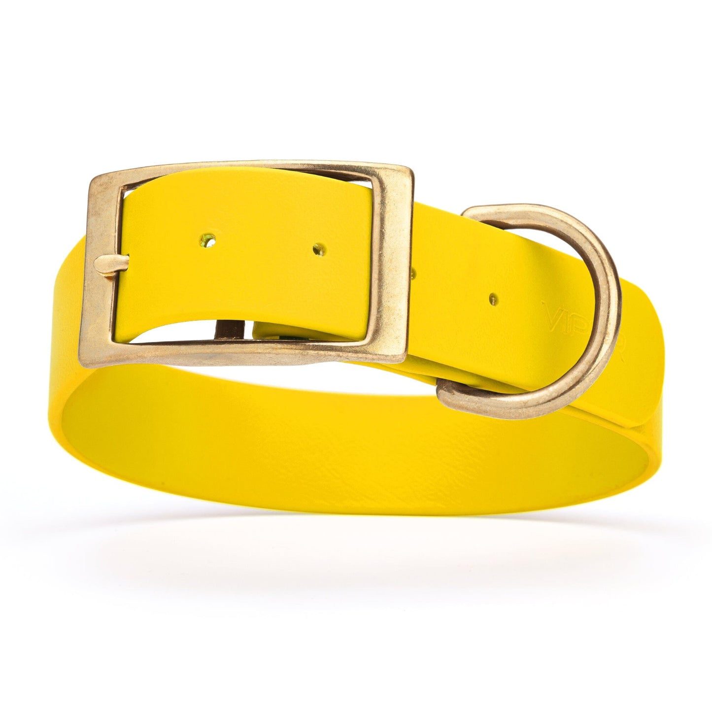Viper Biothane Waterproof Dog Collar - Brass Hardware - 1.5in Wide - Size XXL (24" - 28")
