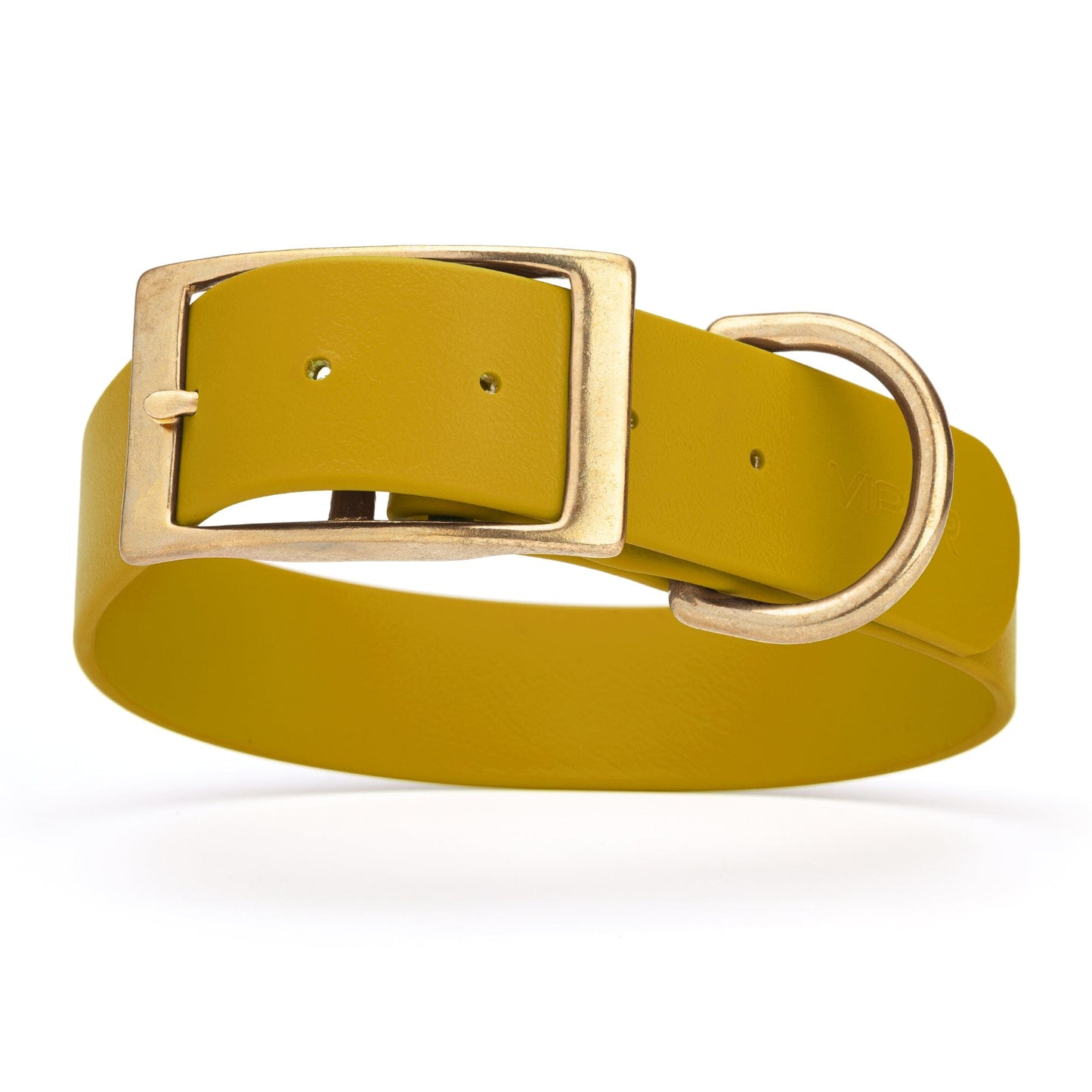 Viper Biothane Waterproof Dog Collar - Brass Hardware - 1.5in Wide - Size XXL (24" - 28")