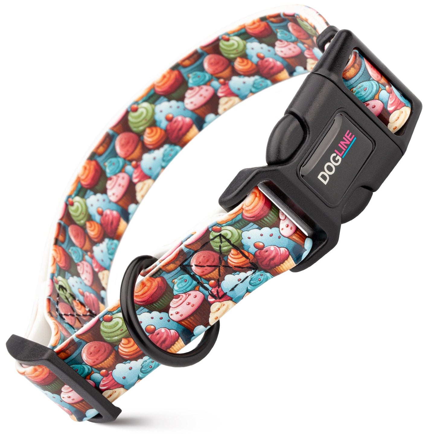 Dogline Biothane Full Color Design Printed Dog Collar with Quick Release Buckle