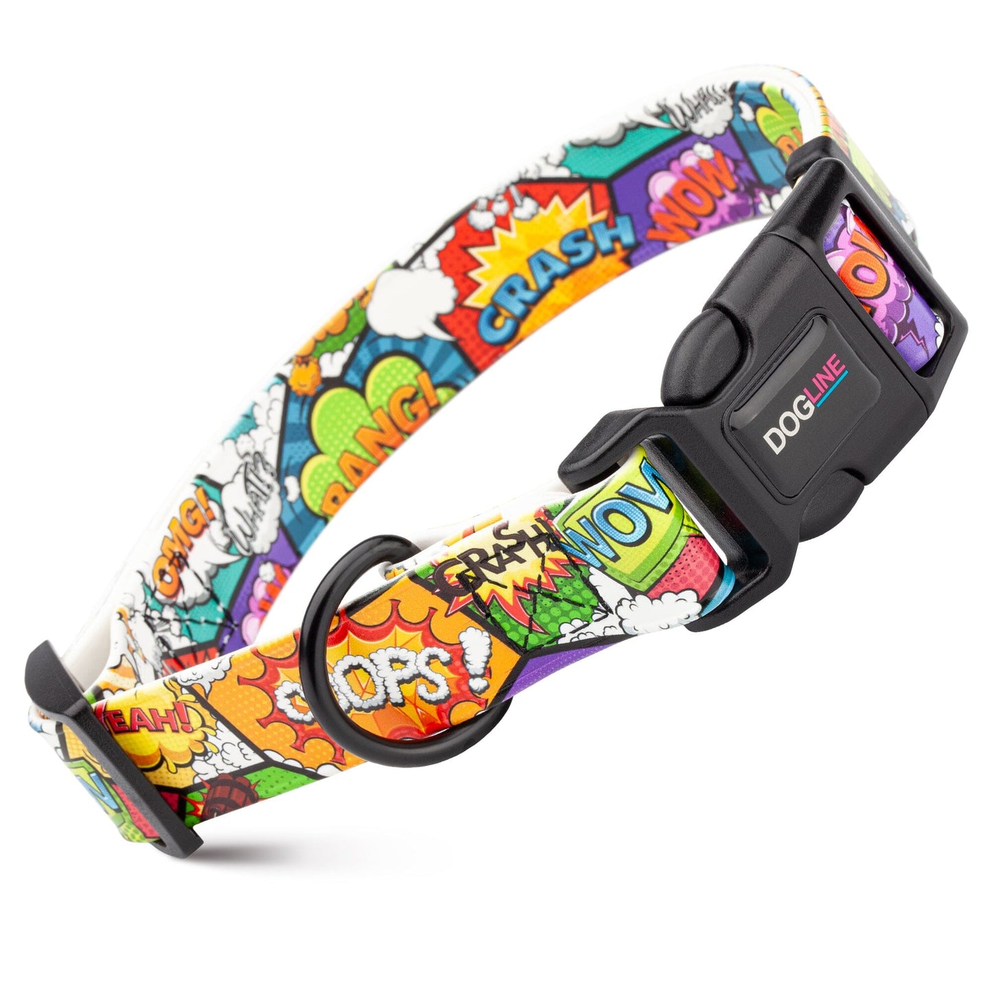 Dogline Biothane Full Color Design Printed Dog Collar with Quick Release Buckle