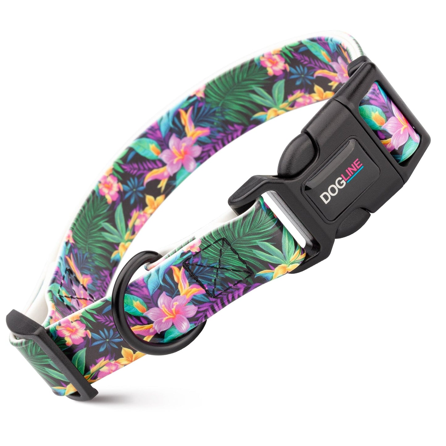 Dogline Biothane Full Color Design Printed Dog Collar with Quick Release Buckle