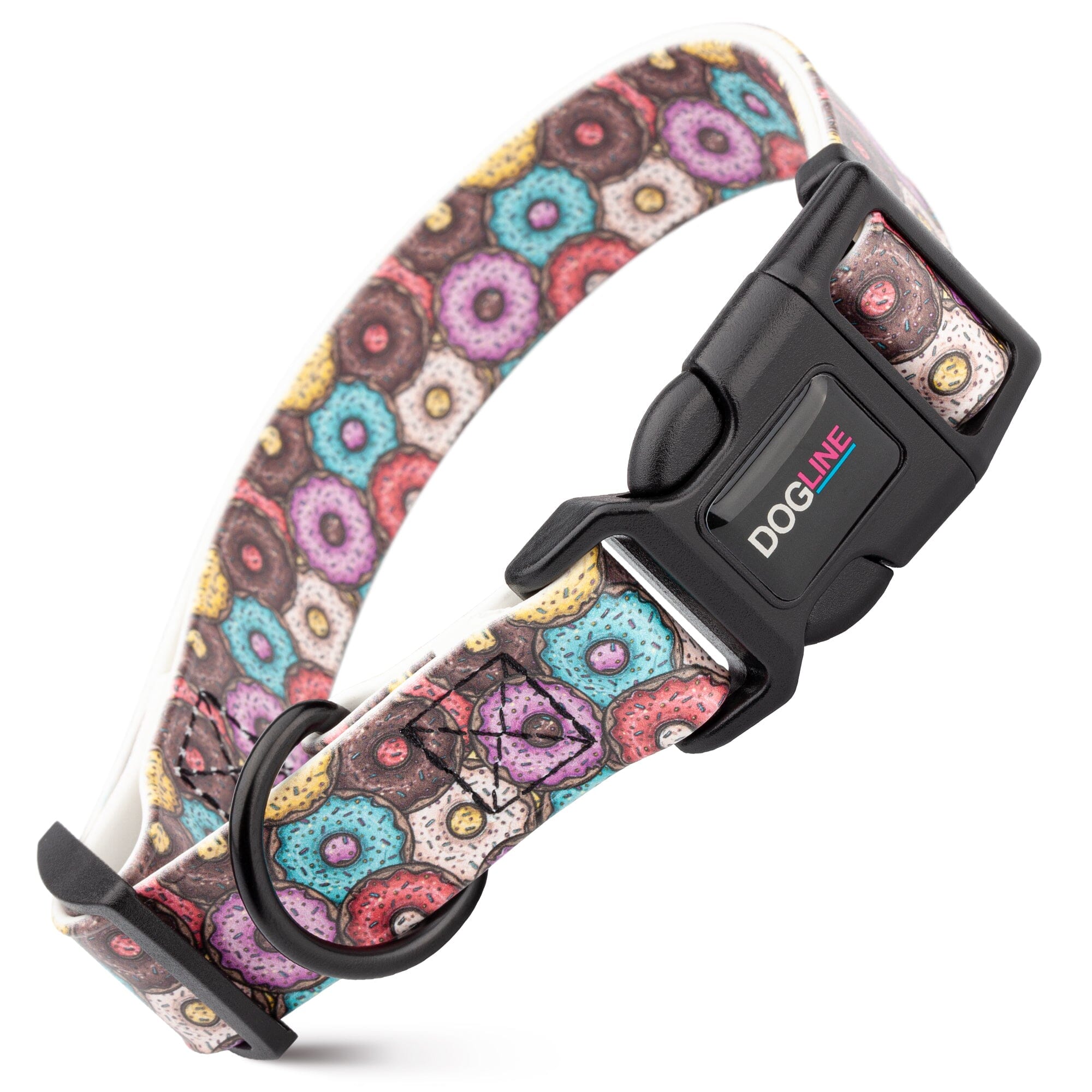 Dogline Biothane Full Color Design Printed Dog Collar with Quick Release Buckle