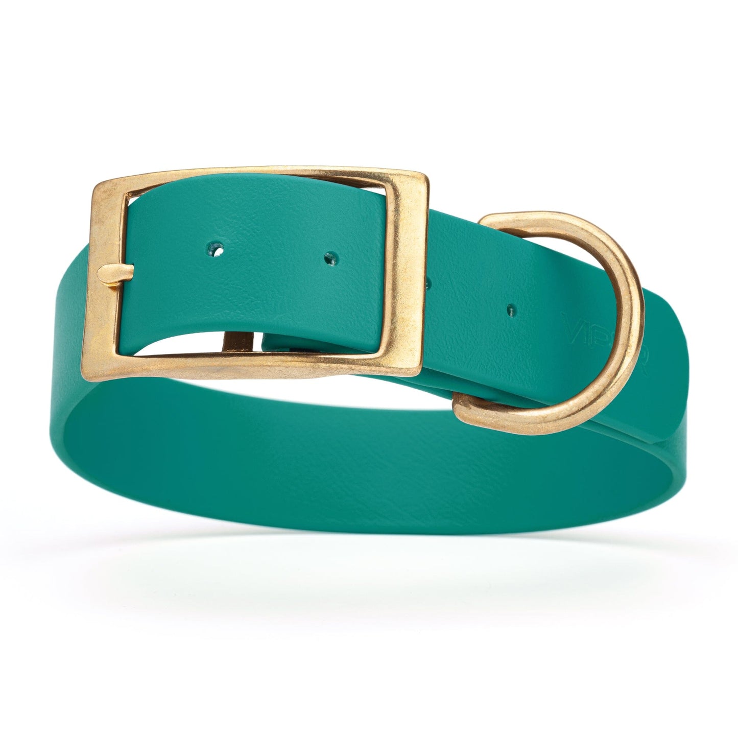 Viper Biothane Waterproof Dog Collar - Brass Hardware - 1.5in Wide - Size XXL (24" - 28")