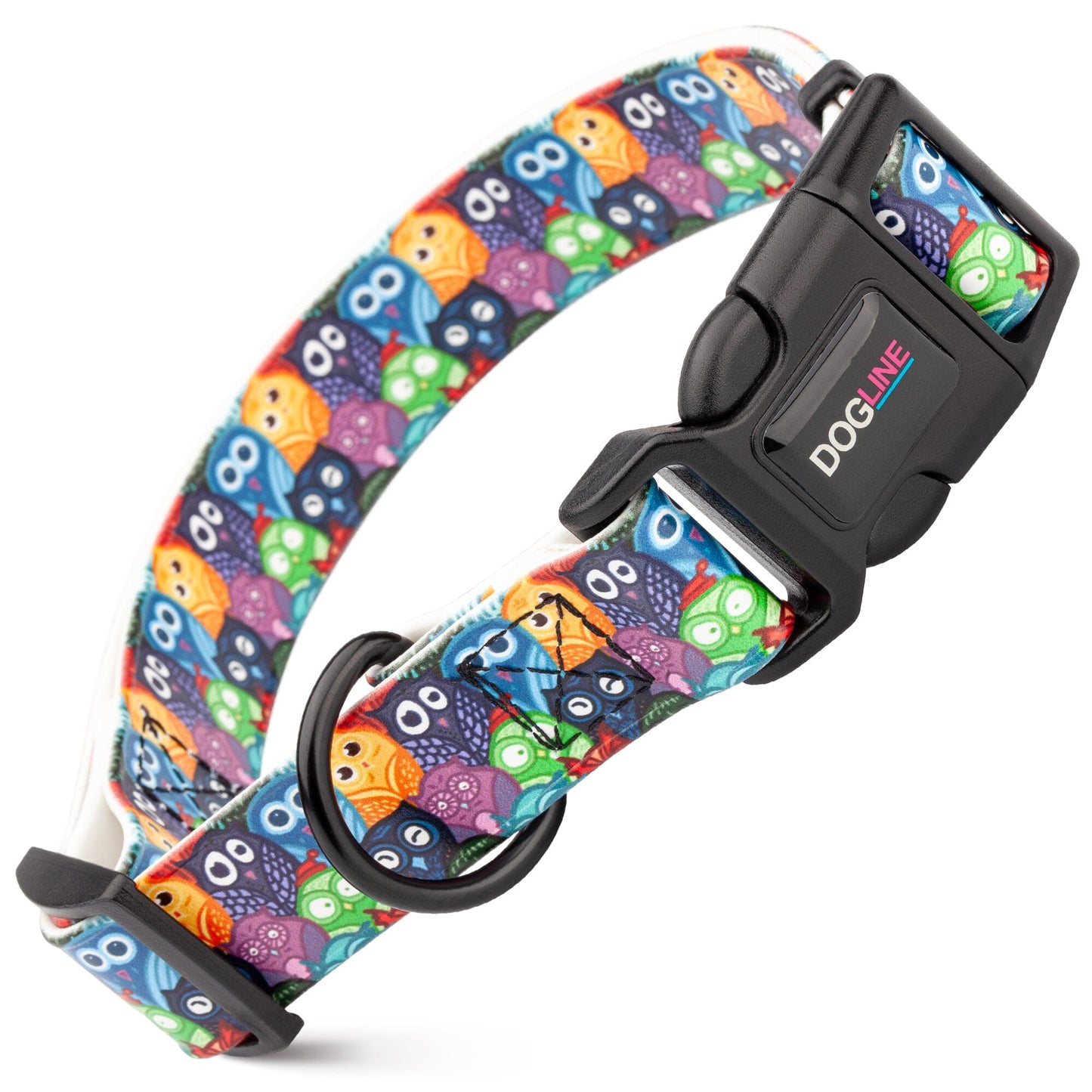 Dogline Biothane Full Color Design Printed Dog Collar with Quick Release Buckle