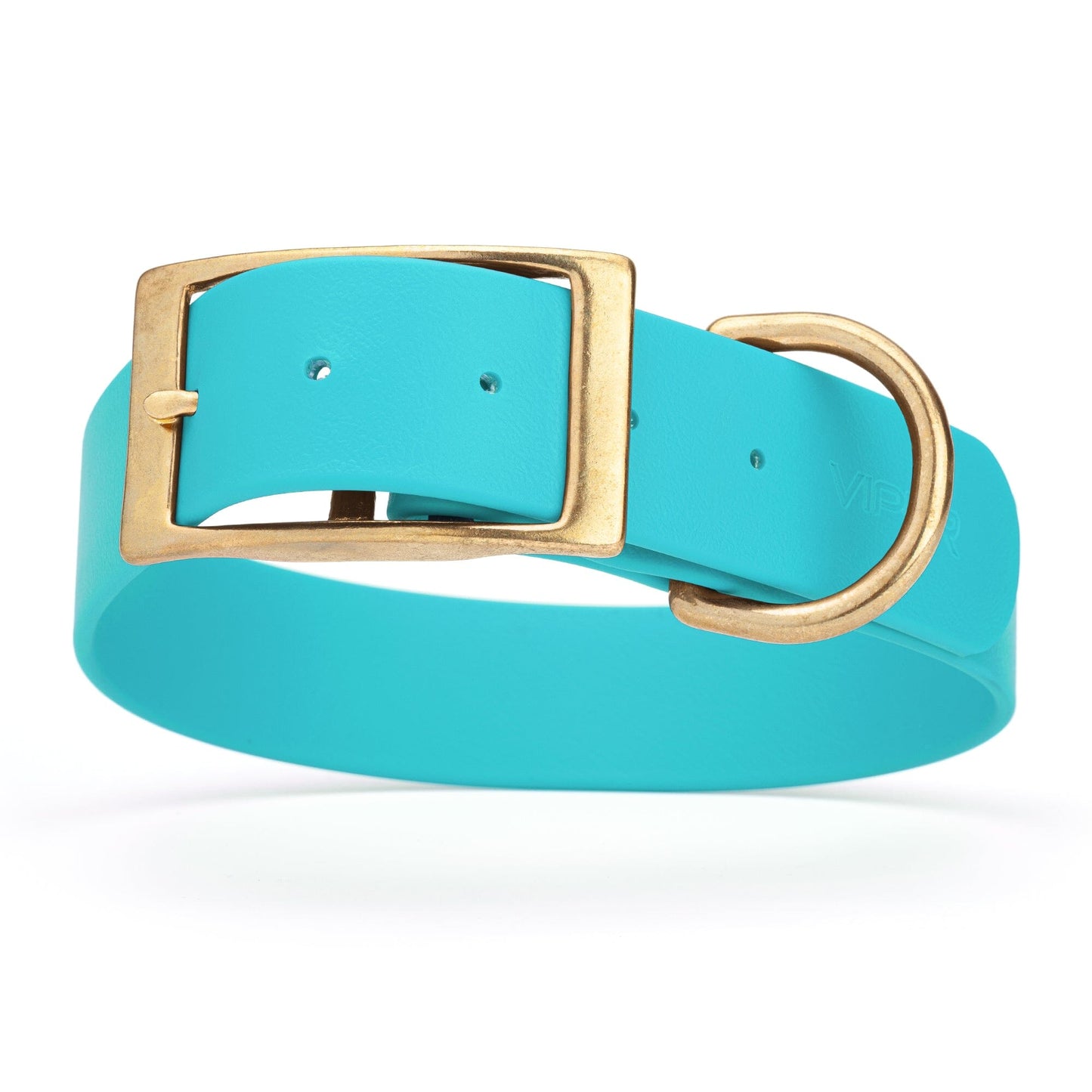 Viper Biothane Waterproof Dog Collar - Brass Hardware - 1.5in Wide - Size XXL (24" - 28")