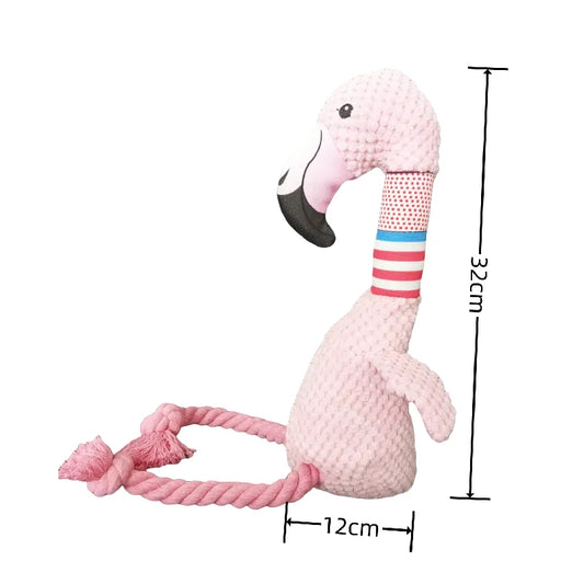 Dog Plush White Goose or Flamingo Bite Resistant