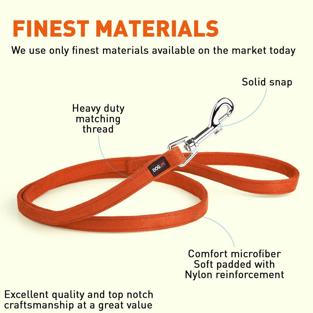 Comfort Microfiber Flat Dog Leash